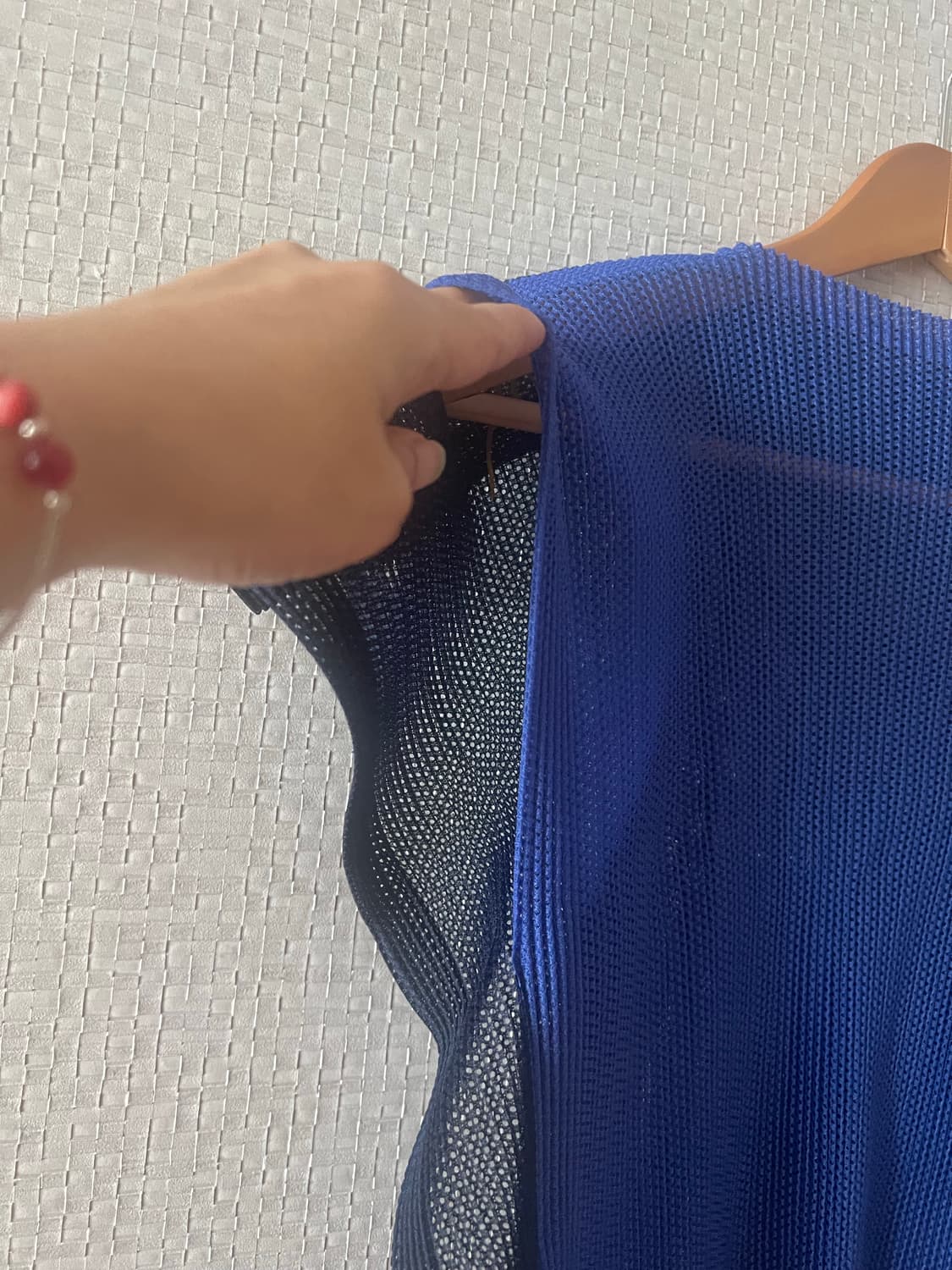 플리츠플리즈 쉬어 스퀘어 반팔 탑 상품이미지4