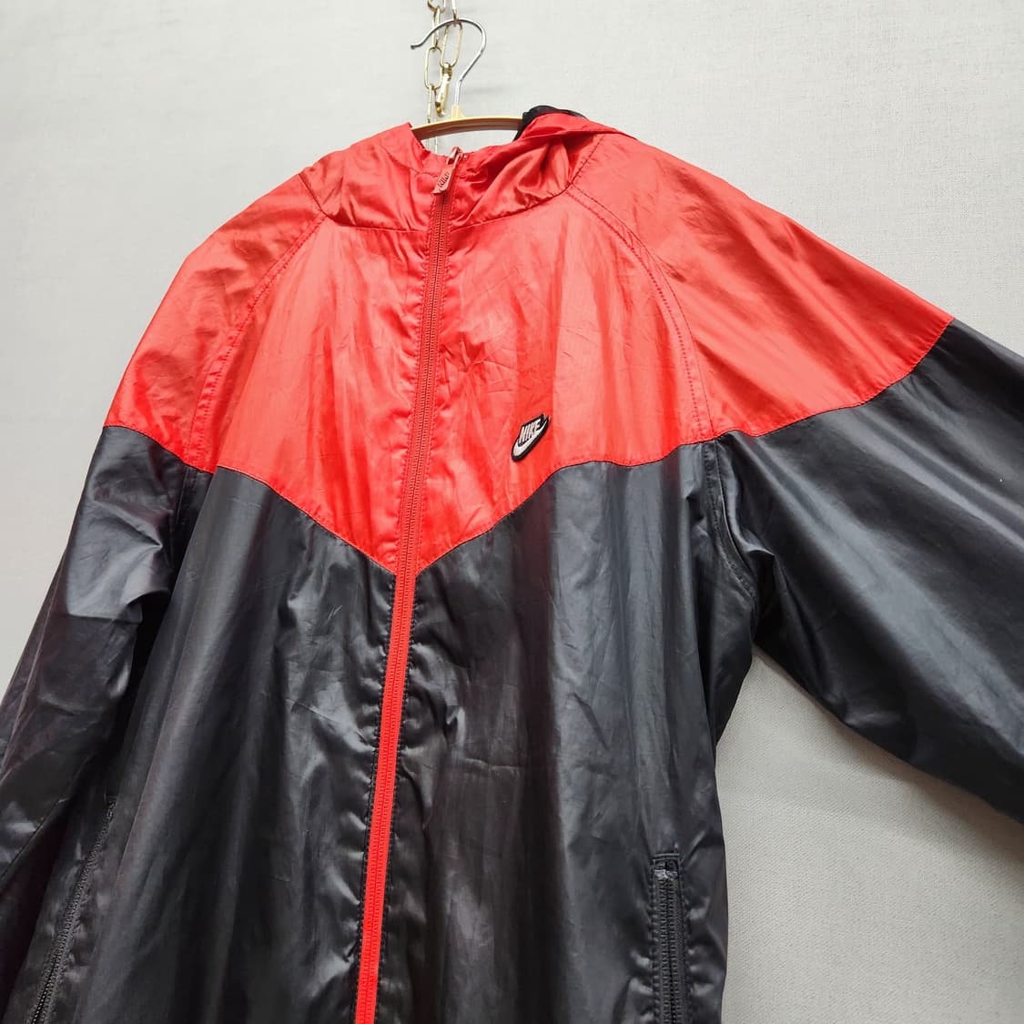 나이키 로고 배색 후드 윈드러너 바람막이 XL(L) 남여공용 상품이미지3