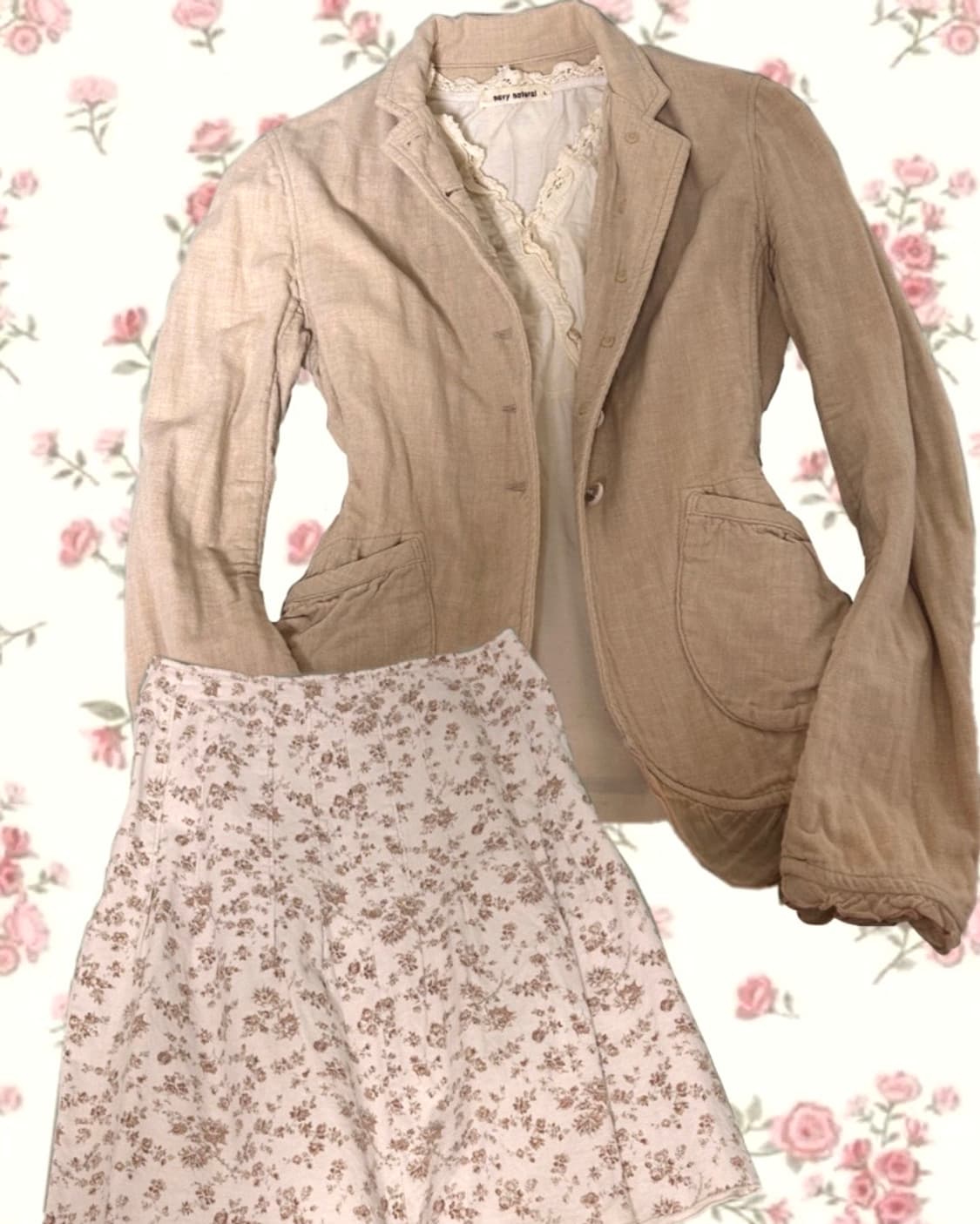 빈티지 모리걸 코디세트 플로럴 상품이미지2