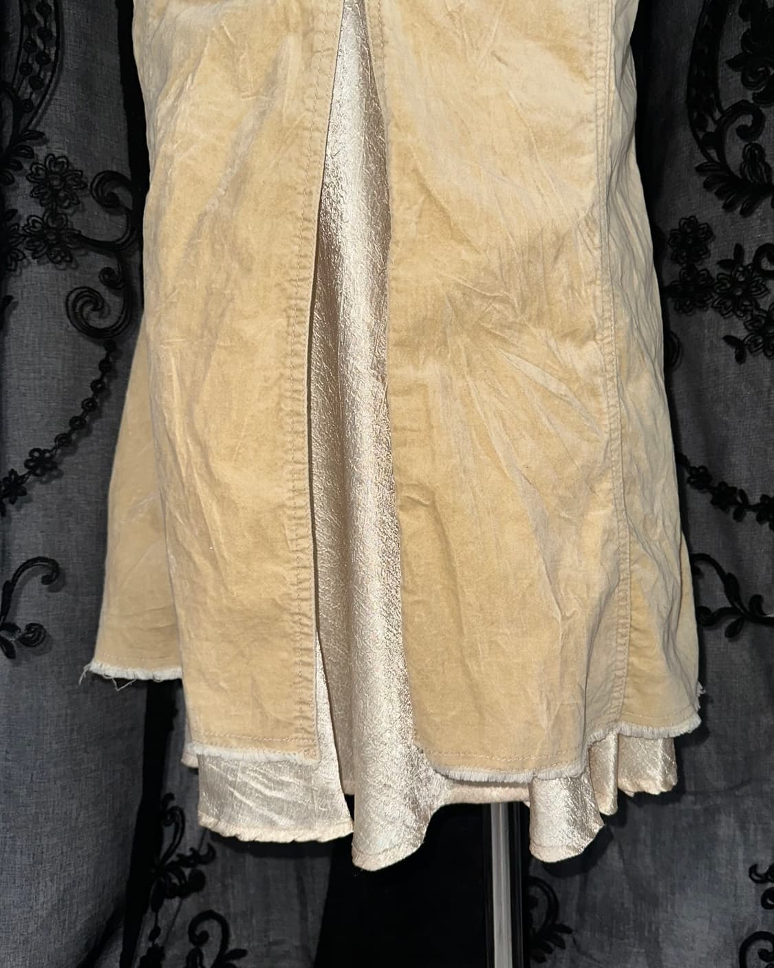 Beige Velvet Mermaid Skirt 상품이미지3
