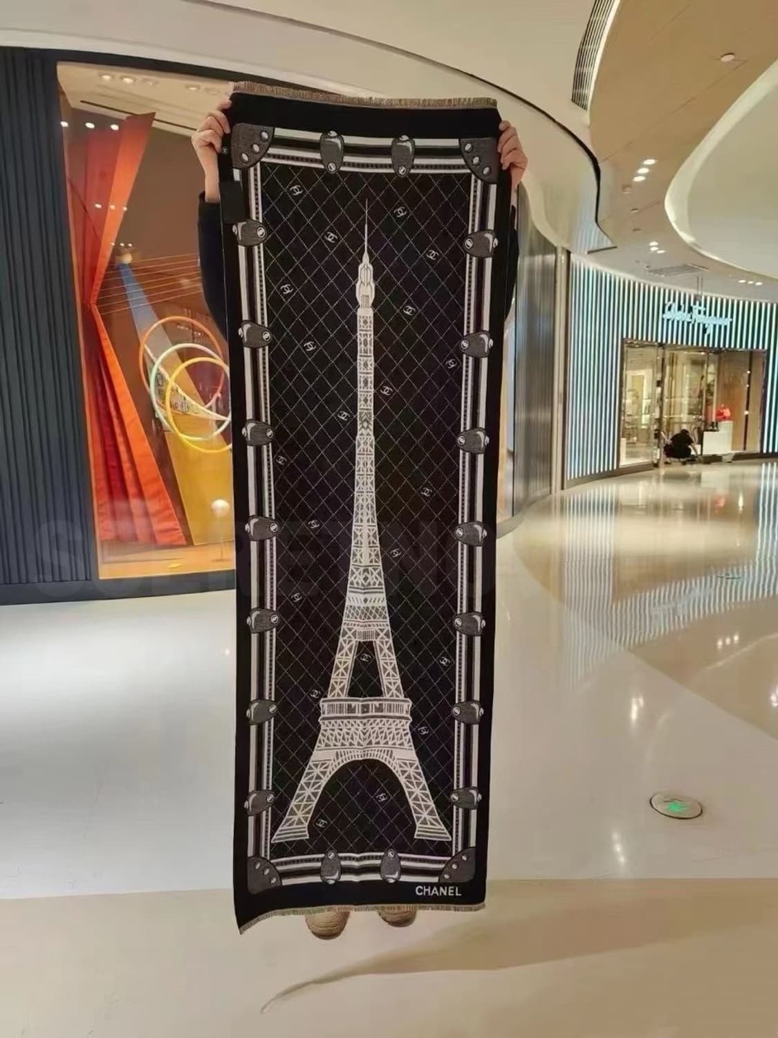 샤넬VIP에펠탑 캐시미어머플러,기프트 숄 선물세트 풀박스 상품이미지7