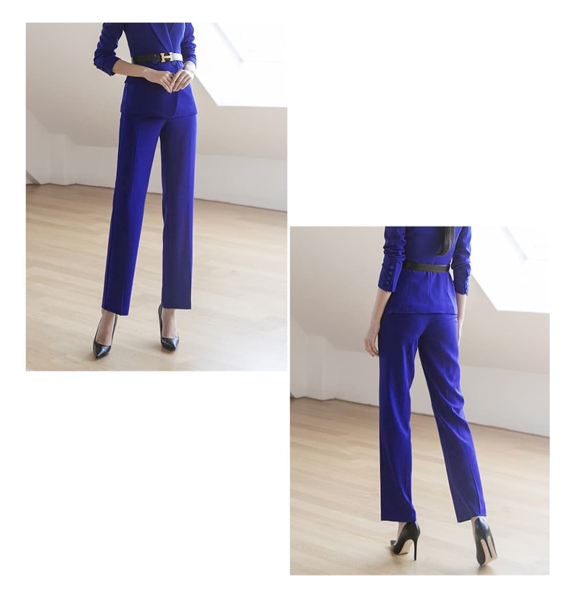 DINT 딘트 하이웨스트 핀턱 슬림 슬랙스(66) 상품이미지2