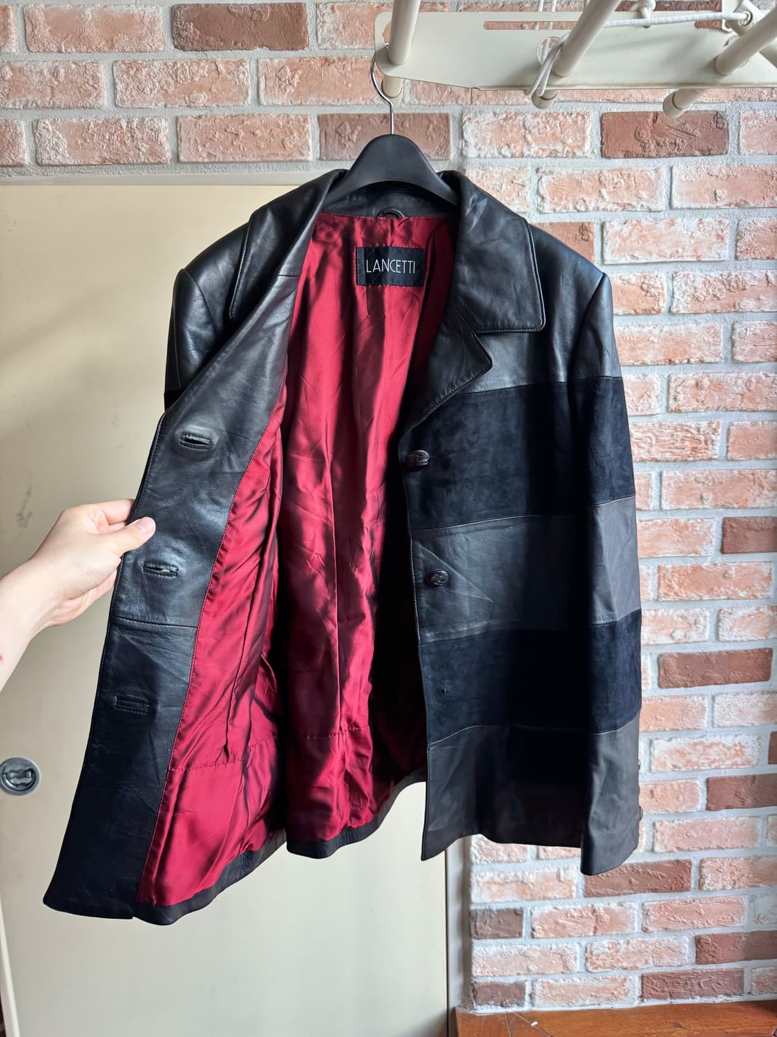 LANCETTI 램스킨 스트라이프 자켓 상품이미지2