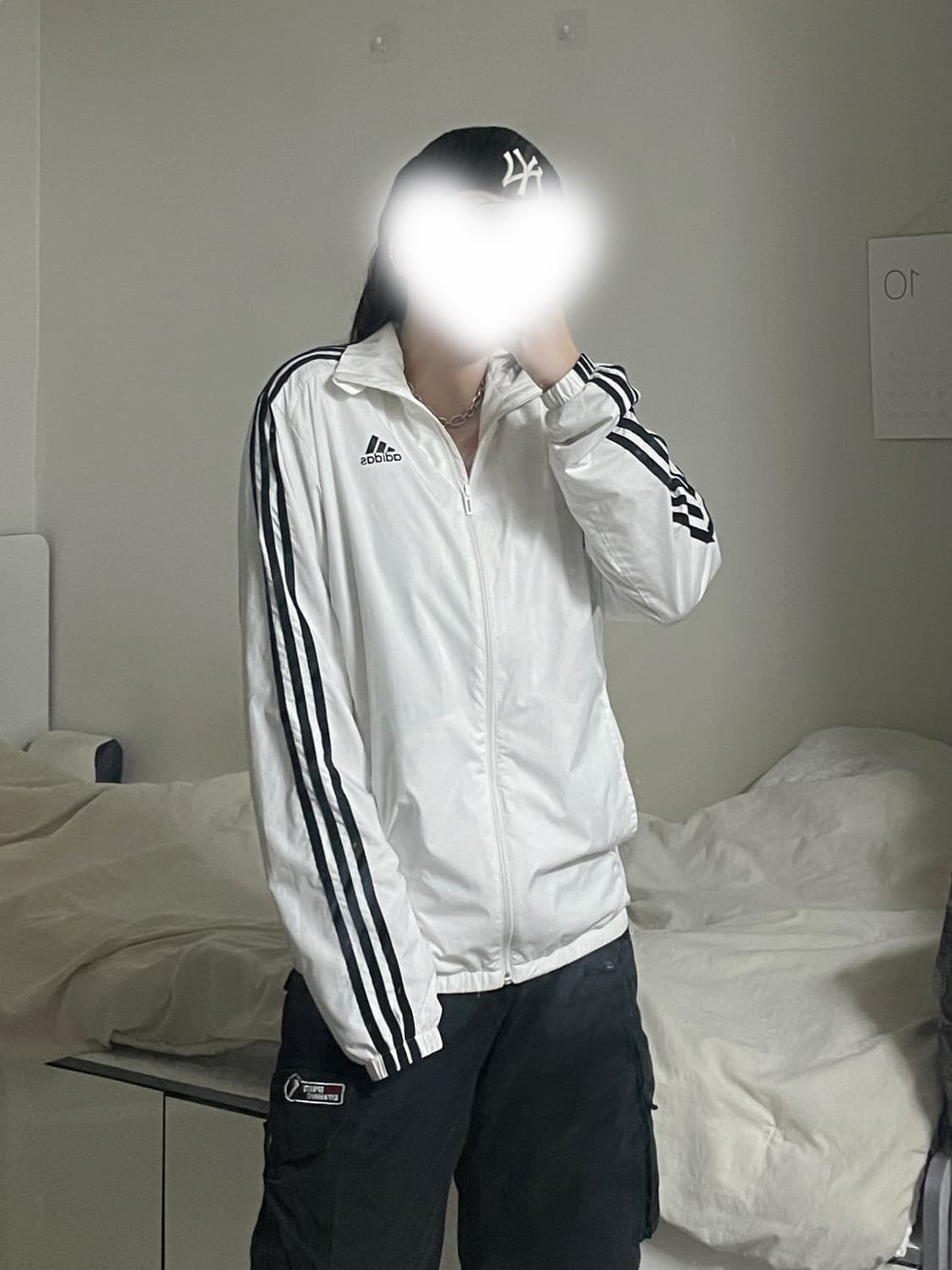 아디다스 화이트 바람막이 상품이미지1