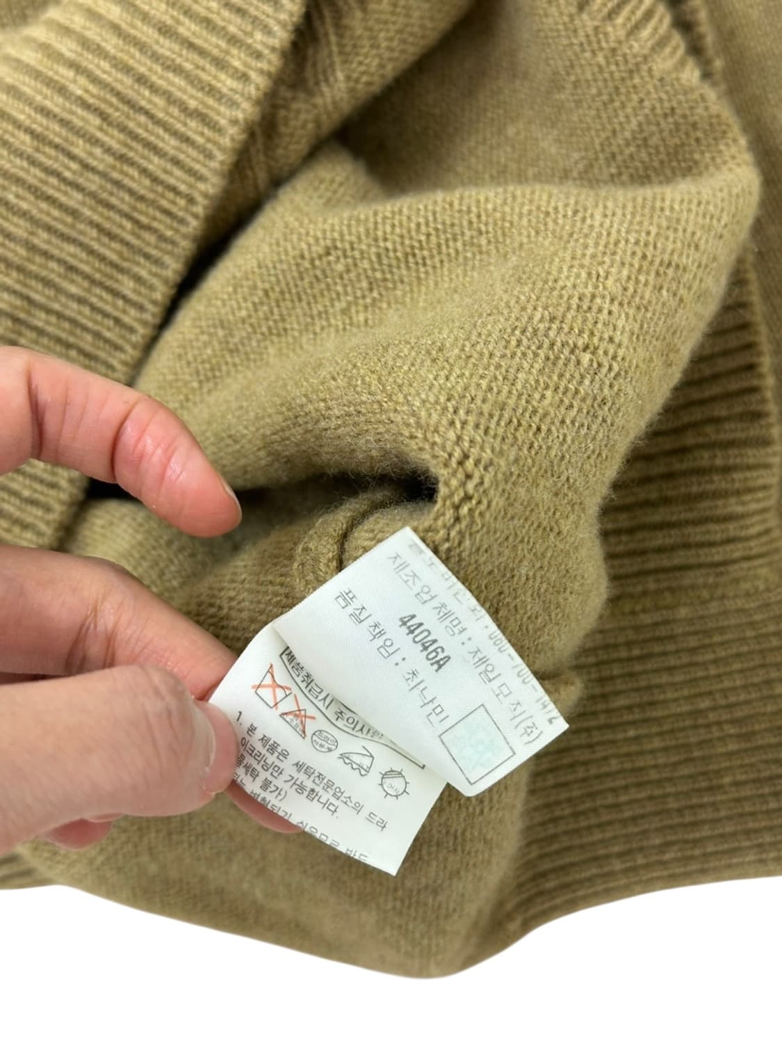 00s YSL 울 숄카라 니트 카메라브라운 (M) 상품이미지7