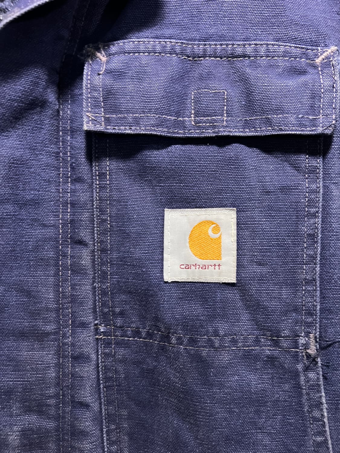 [L]90's 칼하트 USA Made CQ182 미드나잇 네이비 워크자켓 상품이미지3