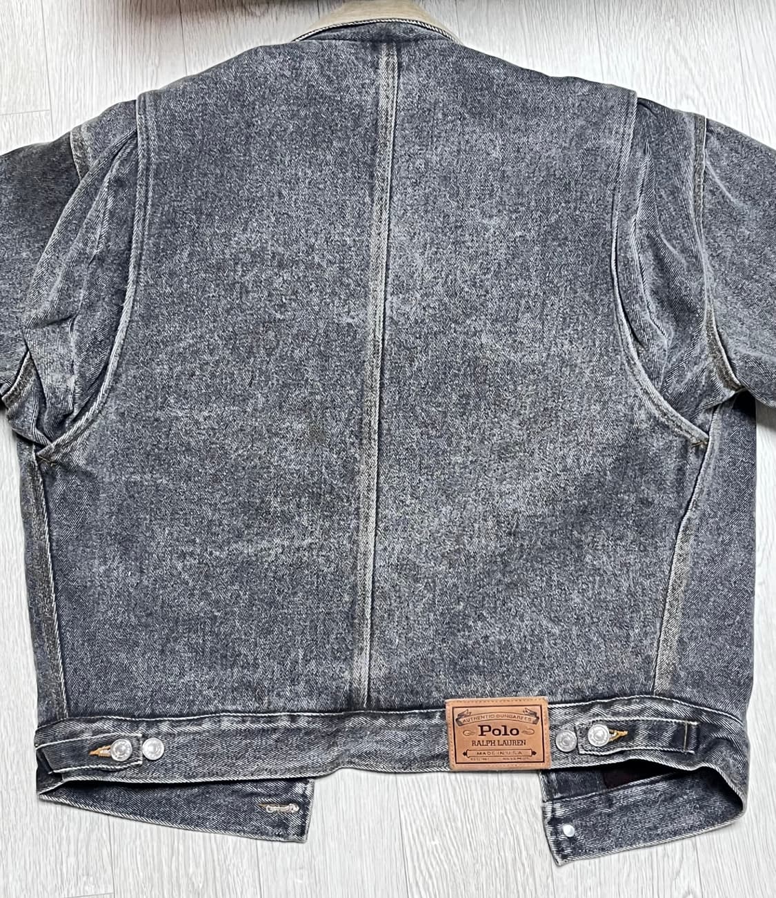 [M] 폴로 덩가리 데님 자켓 칸예 자켓 흑청 상품이미지3