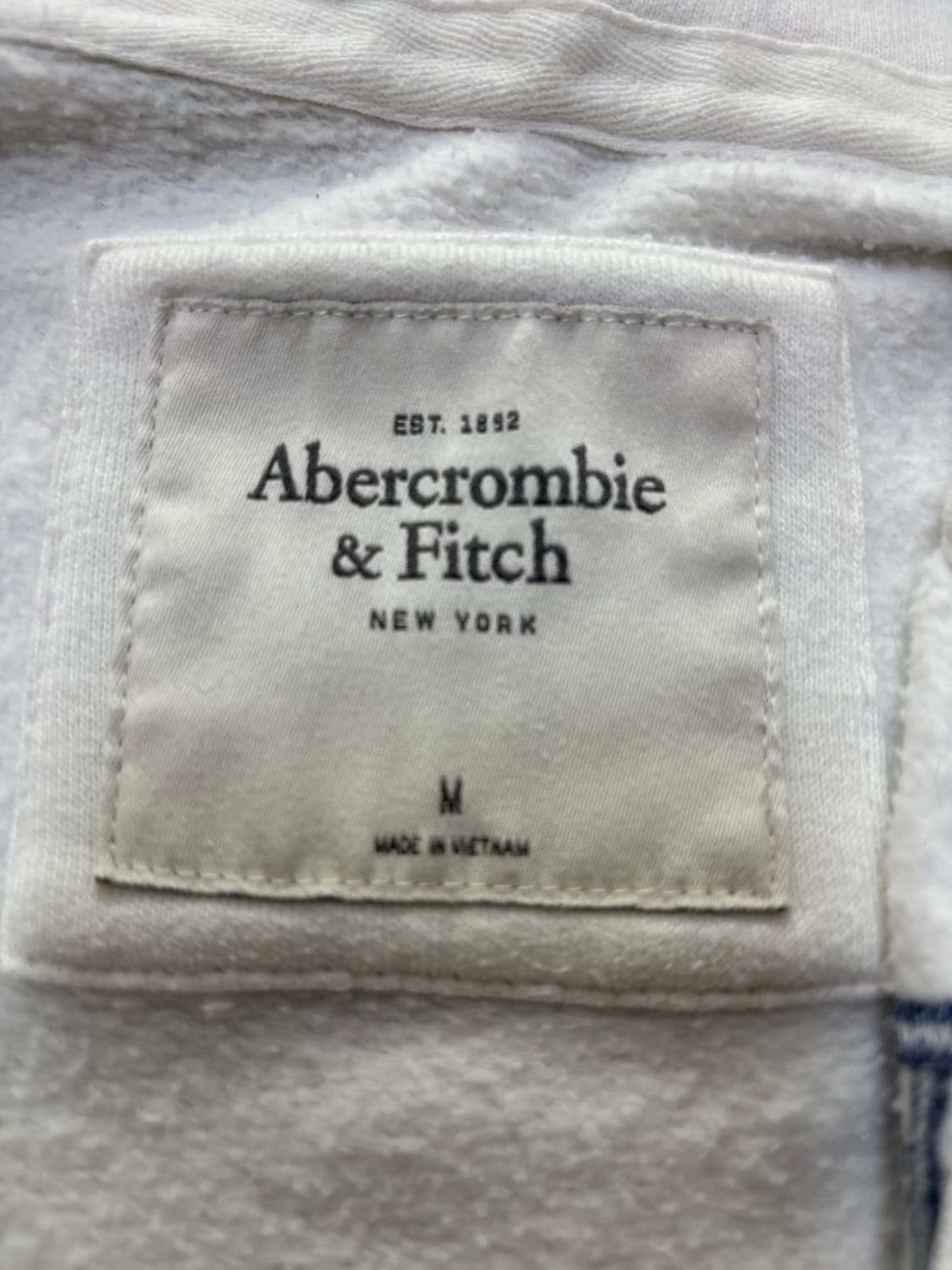 아베크롬비 딱붙핏 후드집업 화이트 m 상품이미지2