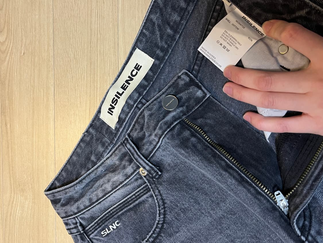 인사일런스 로우 웨이스트 와이드진 상품이미지3