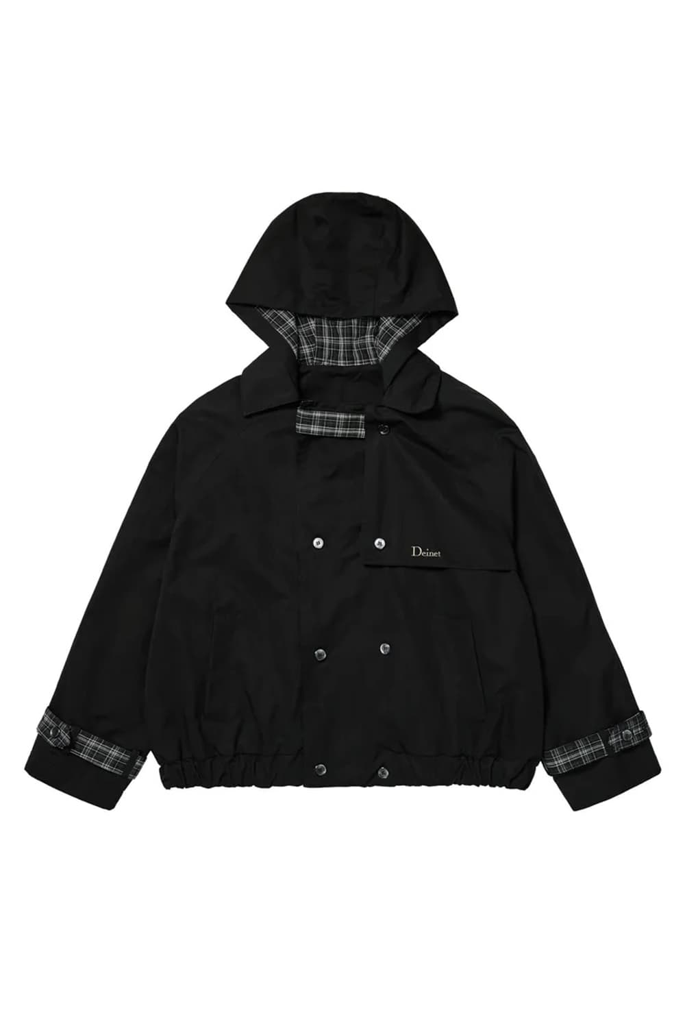 DEINET hooded trench jacket in black 상품이미지1