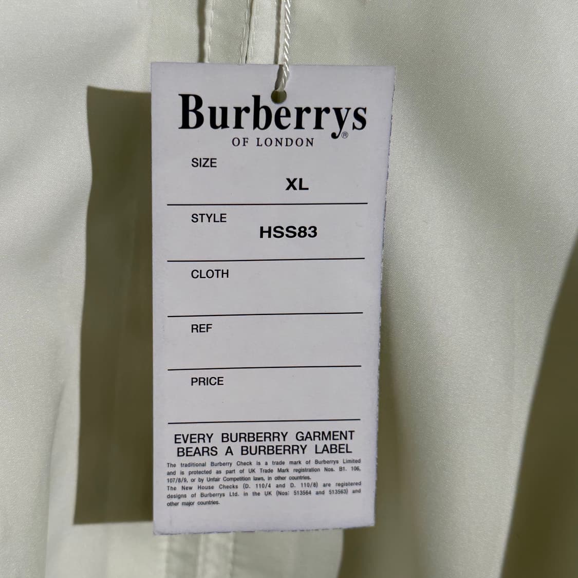 데드스탁)버버리 90s 우븐 자켓 XL 바람막이 상품이미지3