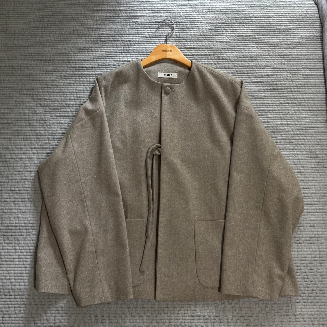 말렌 유니섹스 울 루프 자켓 베이지 1 size 상품이미지3