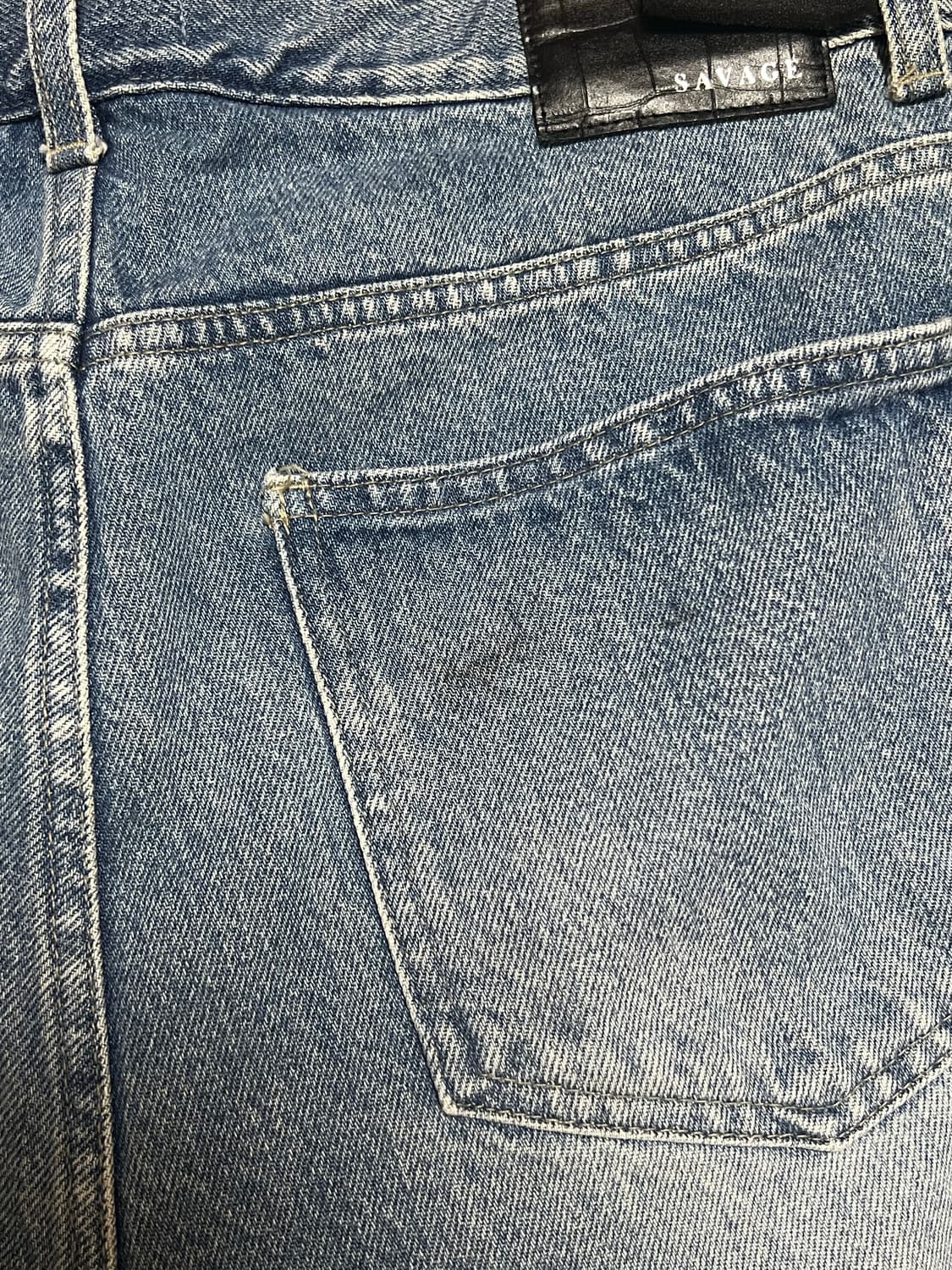 [M] 세비지 부츠컷 핏 데님 진 블루 상품이미지3