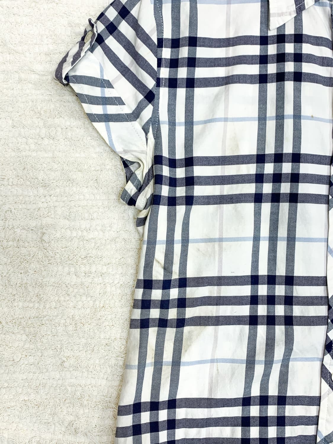 Burberry Blue Check Short-Sleeve Shirt 상품이미지3