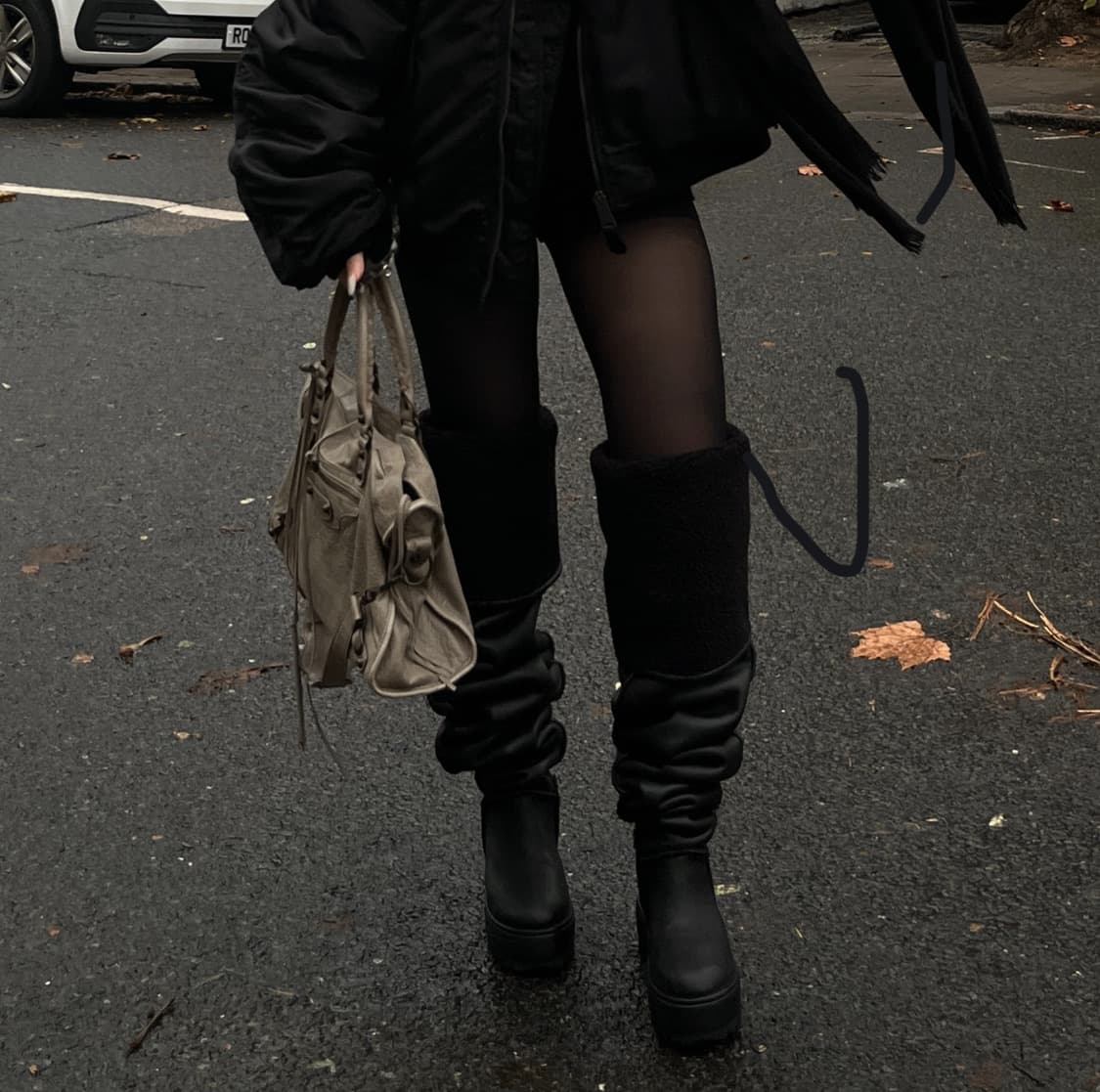 Yellow shoes KIKI loose fit 롱부츠 S size 상품이미지5