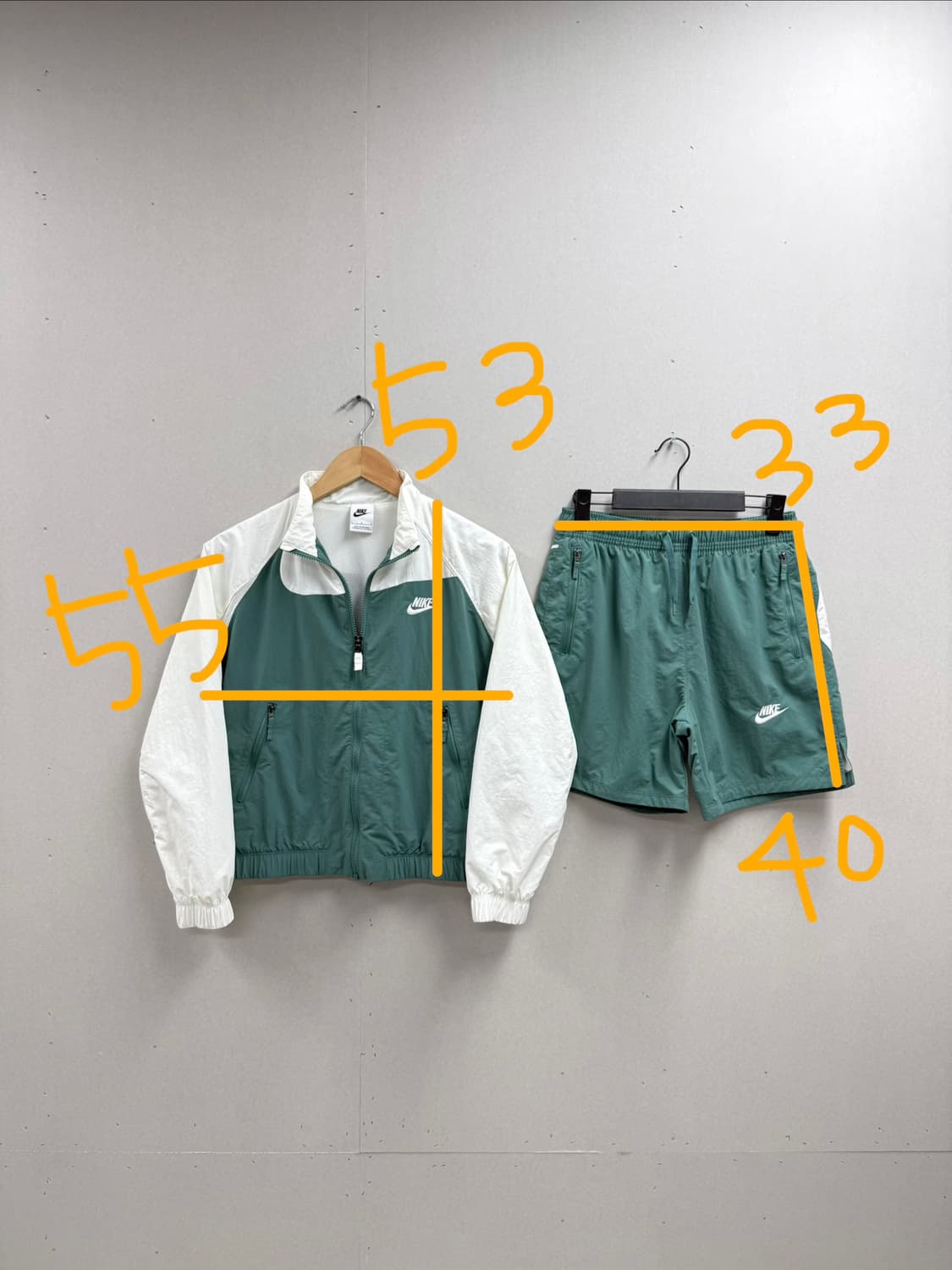 키즈 L (155) / 나이키 우븐 바람막이  + 반바지 세트 셋업 상품이미지2