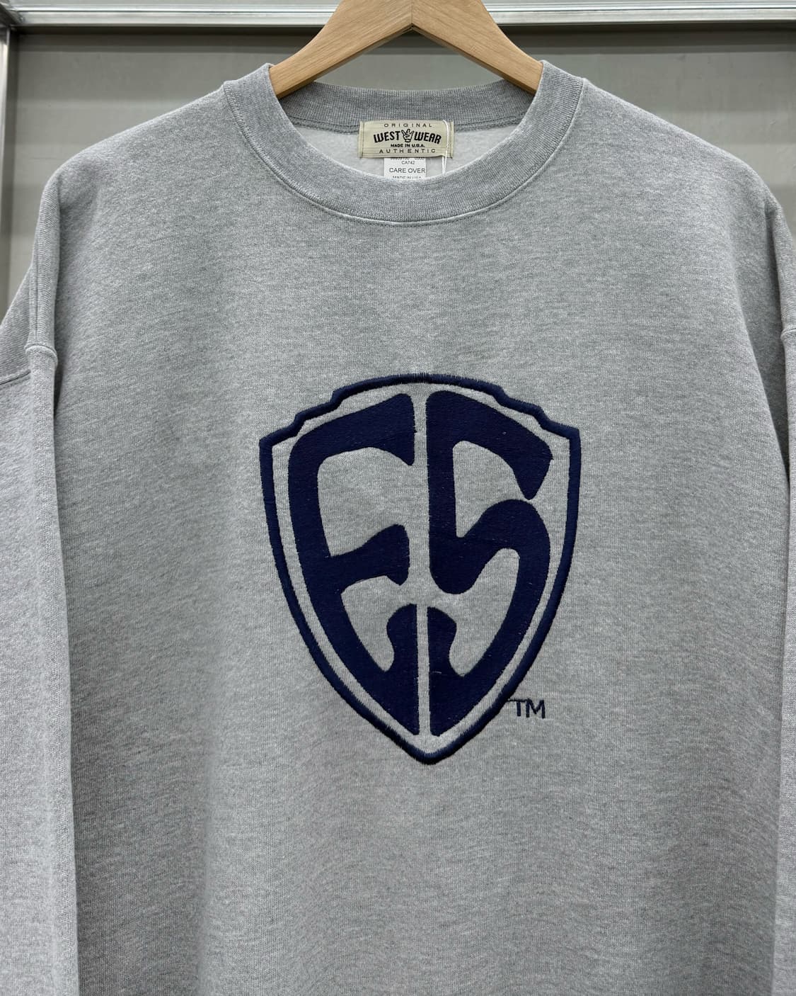 WEST WEAR 90s ES 크루넥 스웻셔츠 그레이 상품이미지3