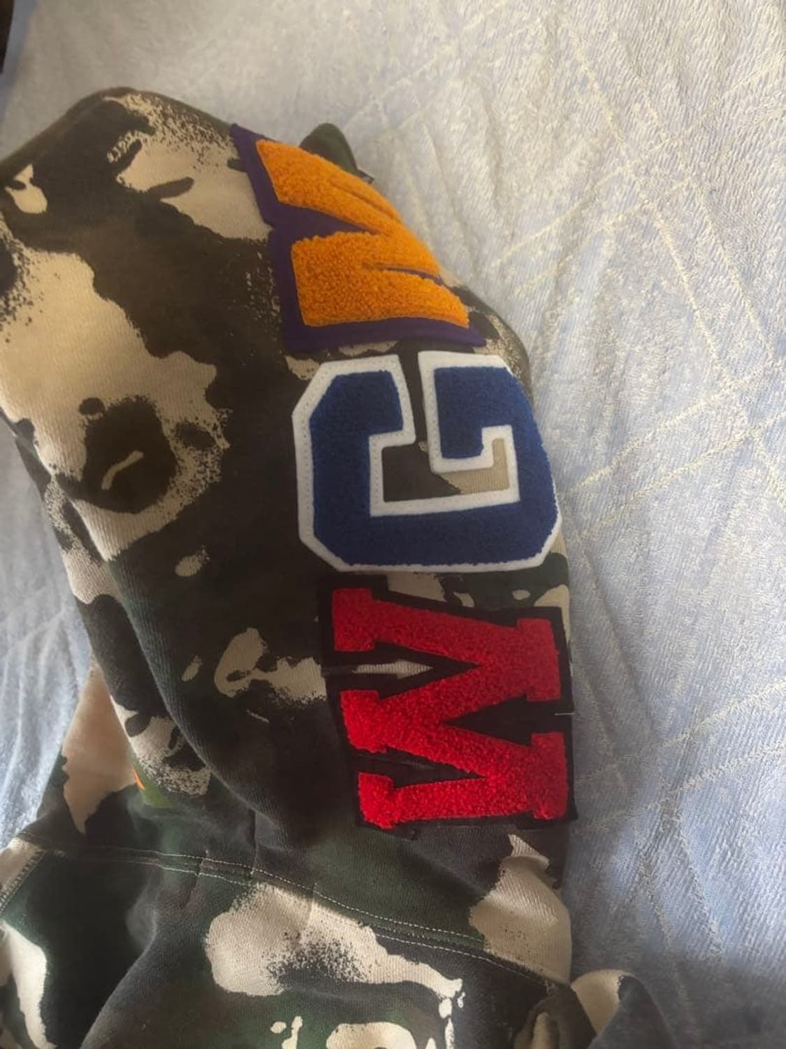 베이프 맵 카모 샤크 후드집업 그린 상품이미지3