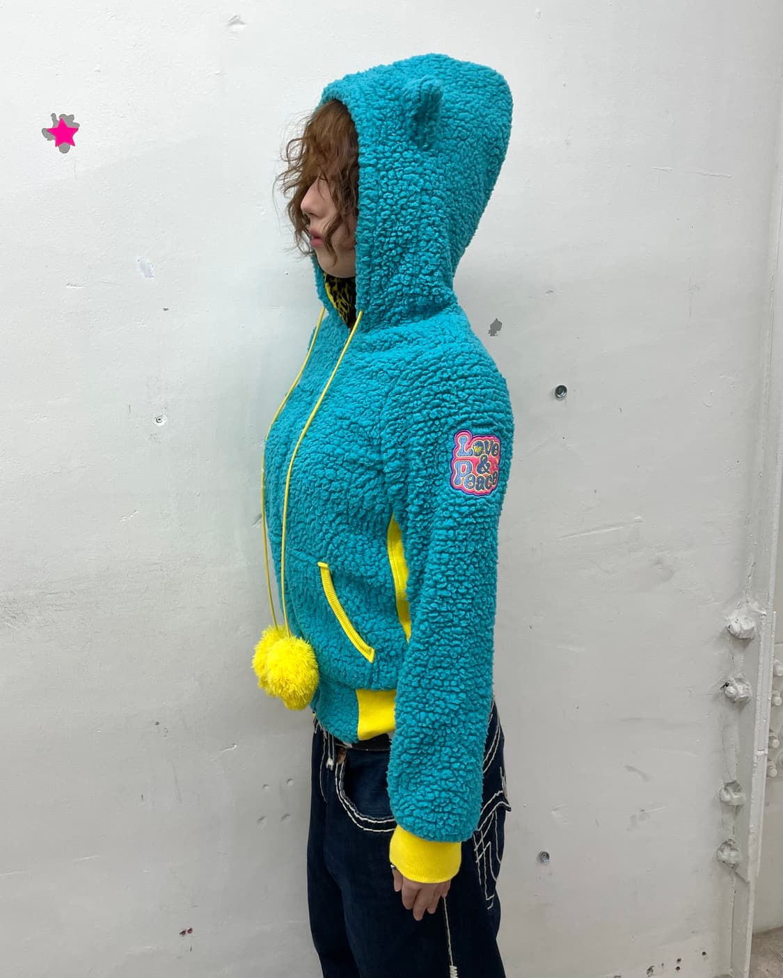 Devil's Yellow Leopard Blue Fleece  상품이미지5