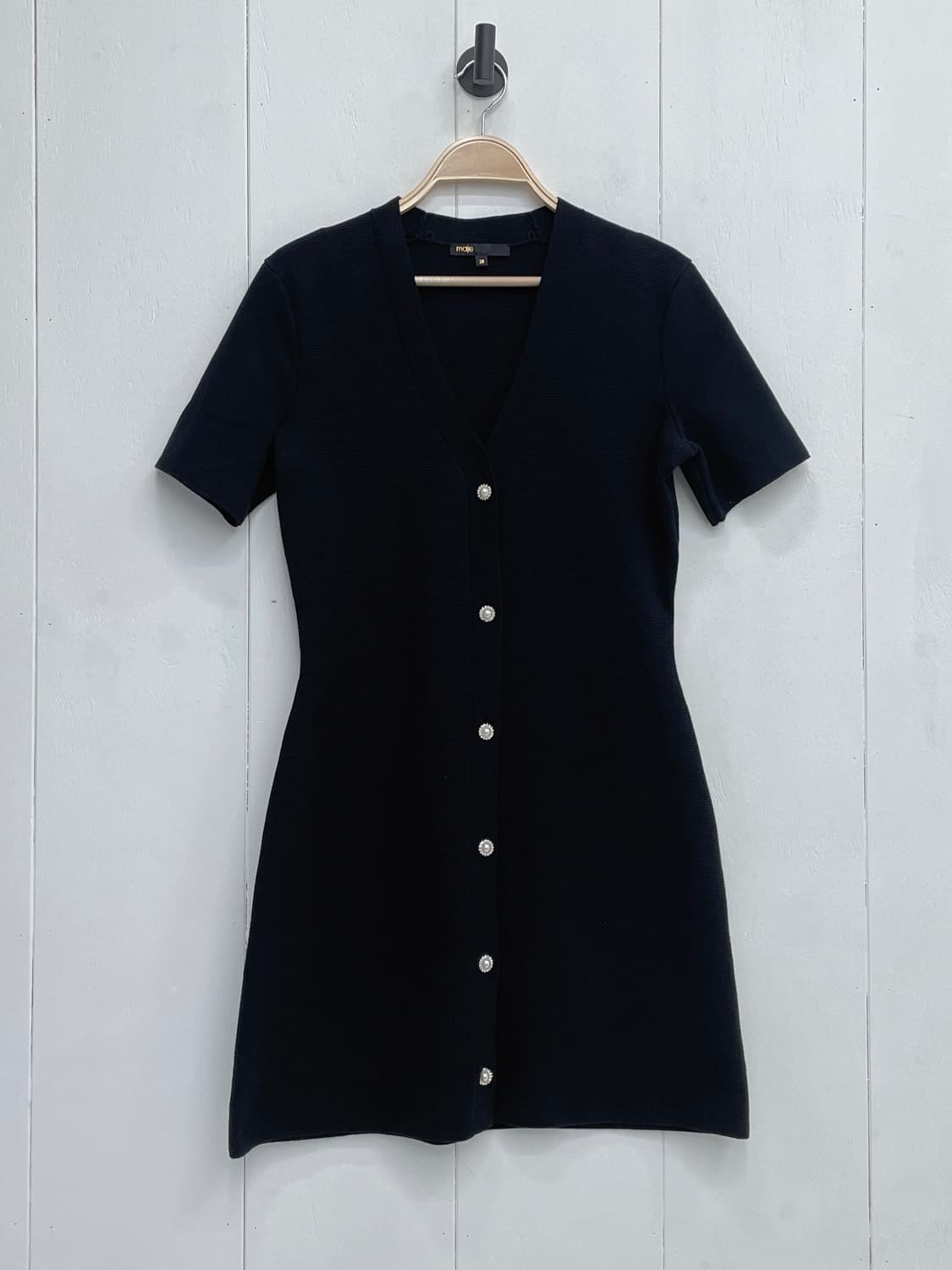 마쥬(Maje) 진주 버튼 니트 원피스 상품이미지2