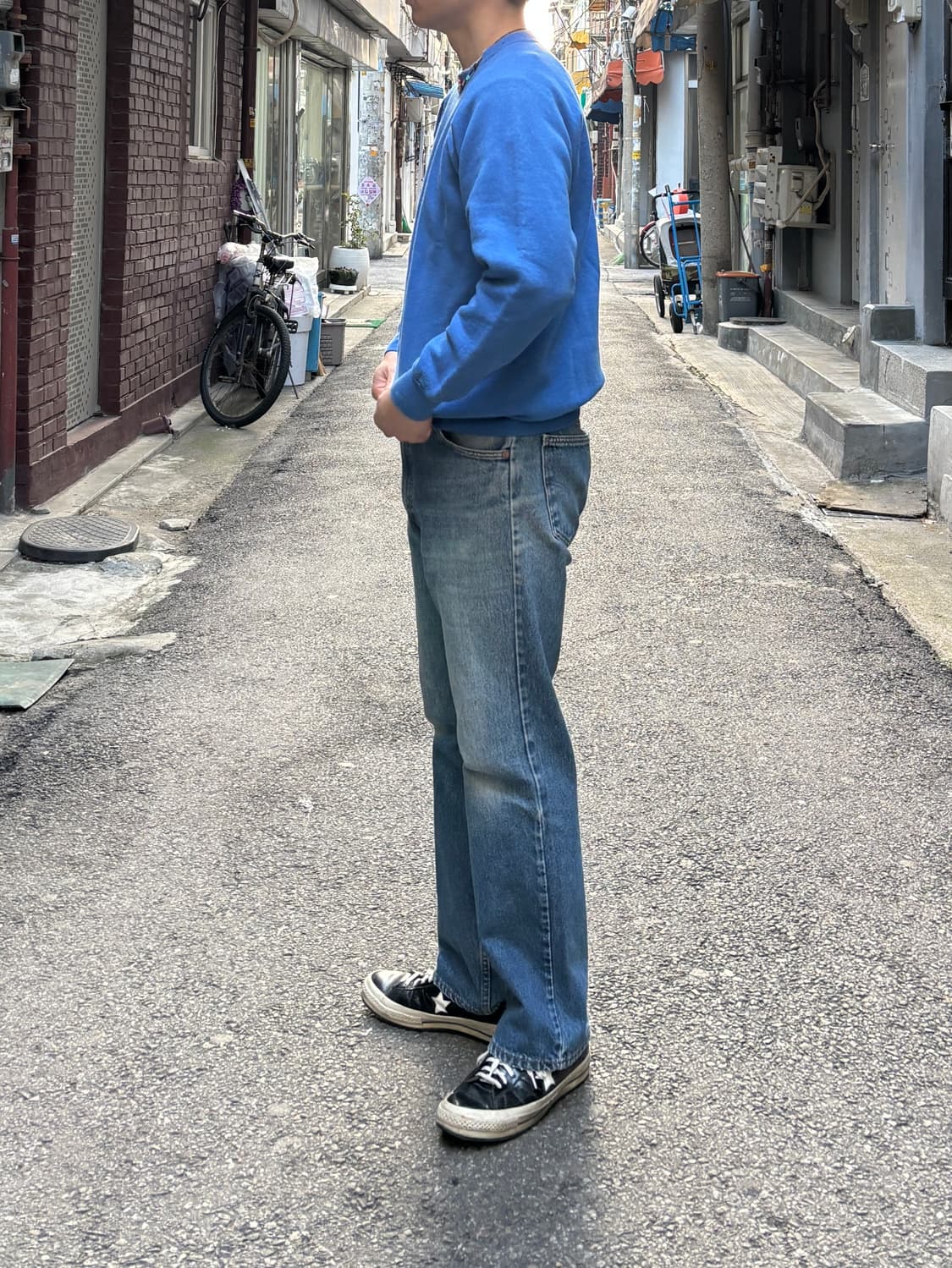 RH-02 90s 프룻오브더룸 페이드, 데미지 커스텀 스웻셔츠 상품이미지3