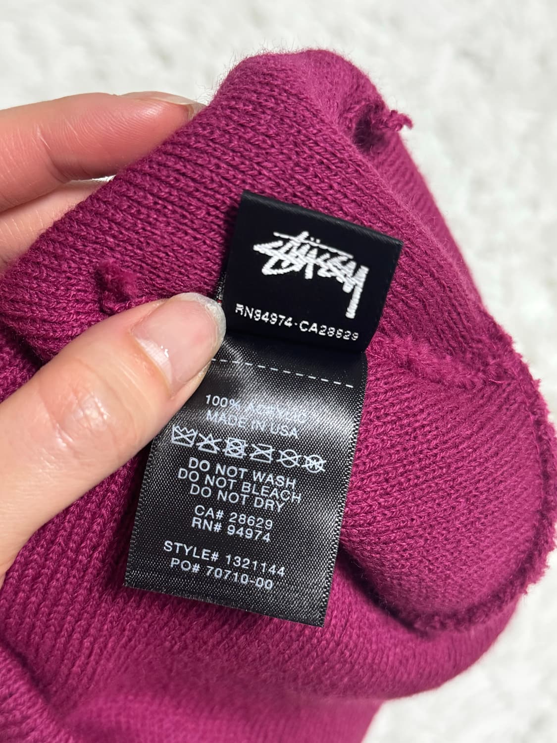 스투시 빅 스탁 커프 비니 플럼 상품이미지4