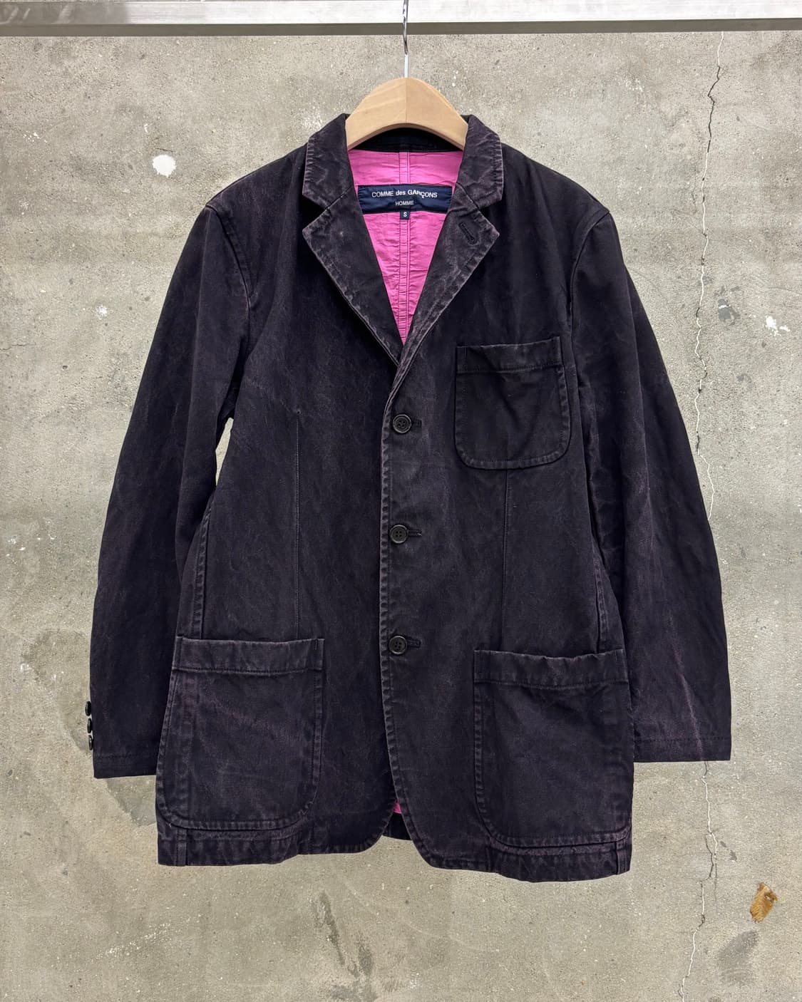 Comme des Garcons 꼼데가르송 옴므 딥퍼플 코튼 블레이저 상품이미지4