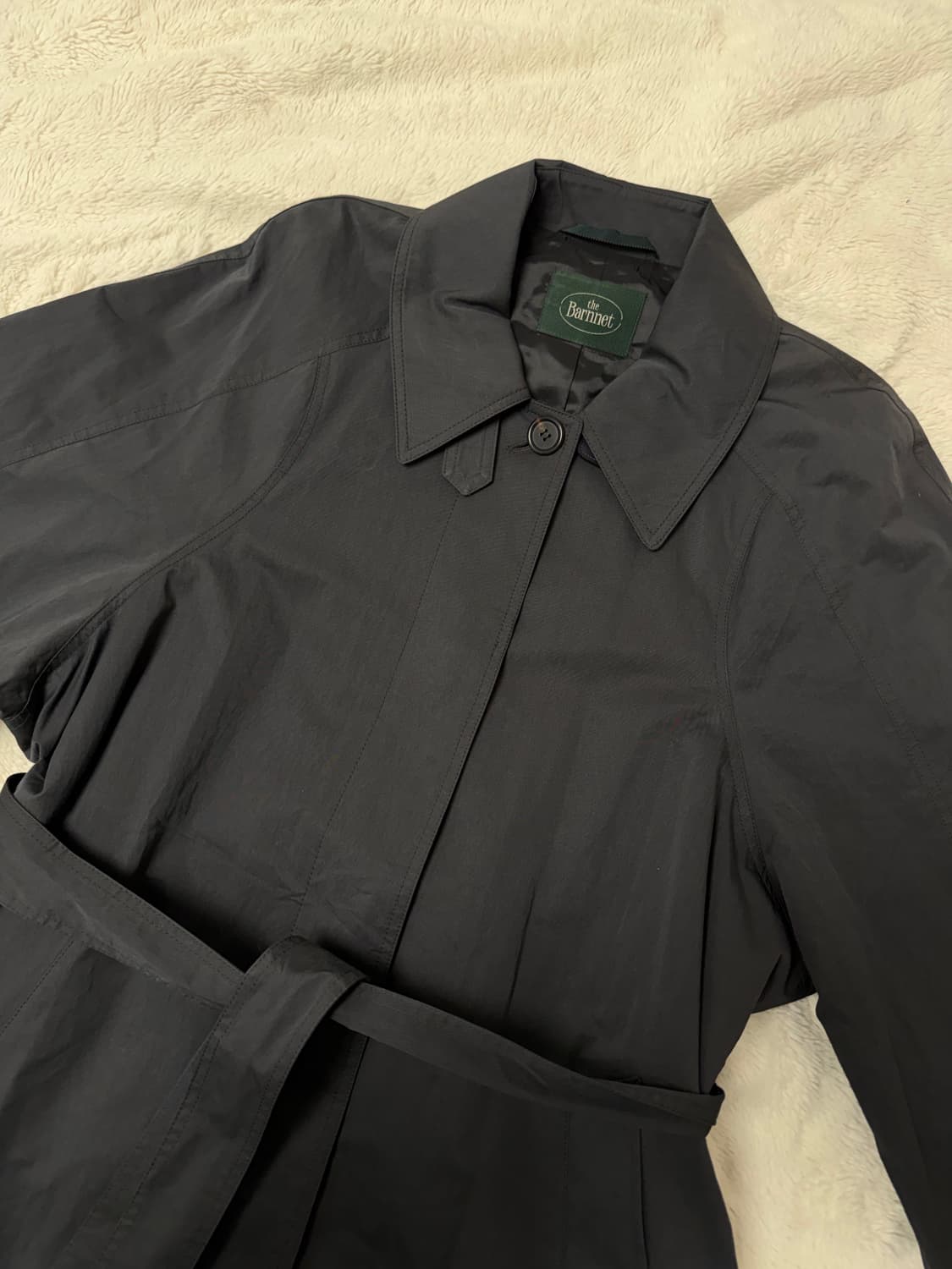 더바넷 루스 트렌치코트 차콜 상품이미지4