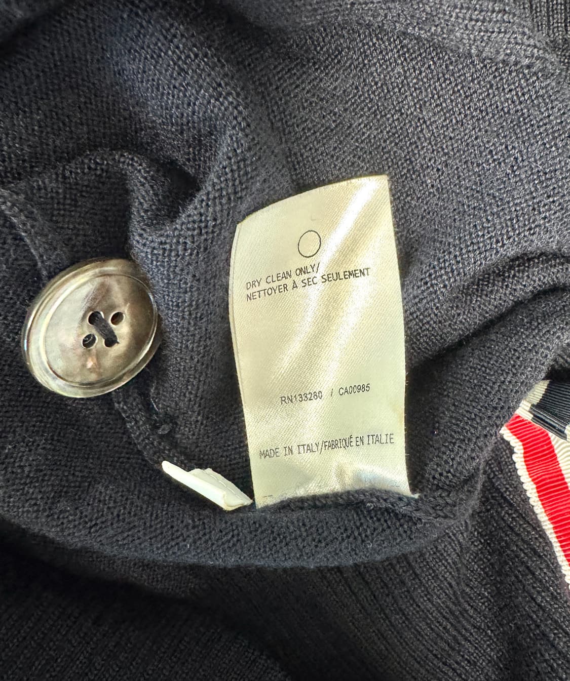 THOM BROWNE 톰브라운 오버핏 네이비 가디건 1 상품이미지8