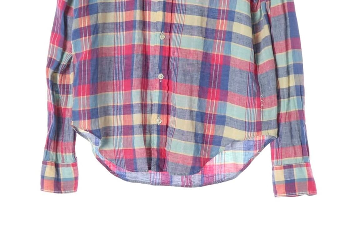 폴로 랄프로렌 린넨 멀티 체크 셔츠 S 상품이미지4