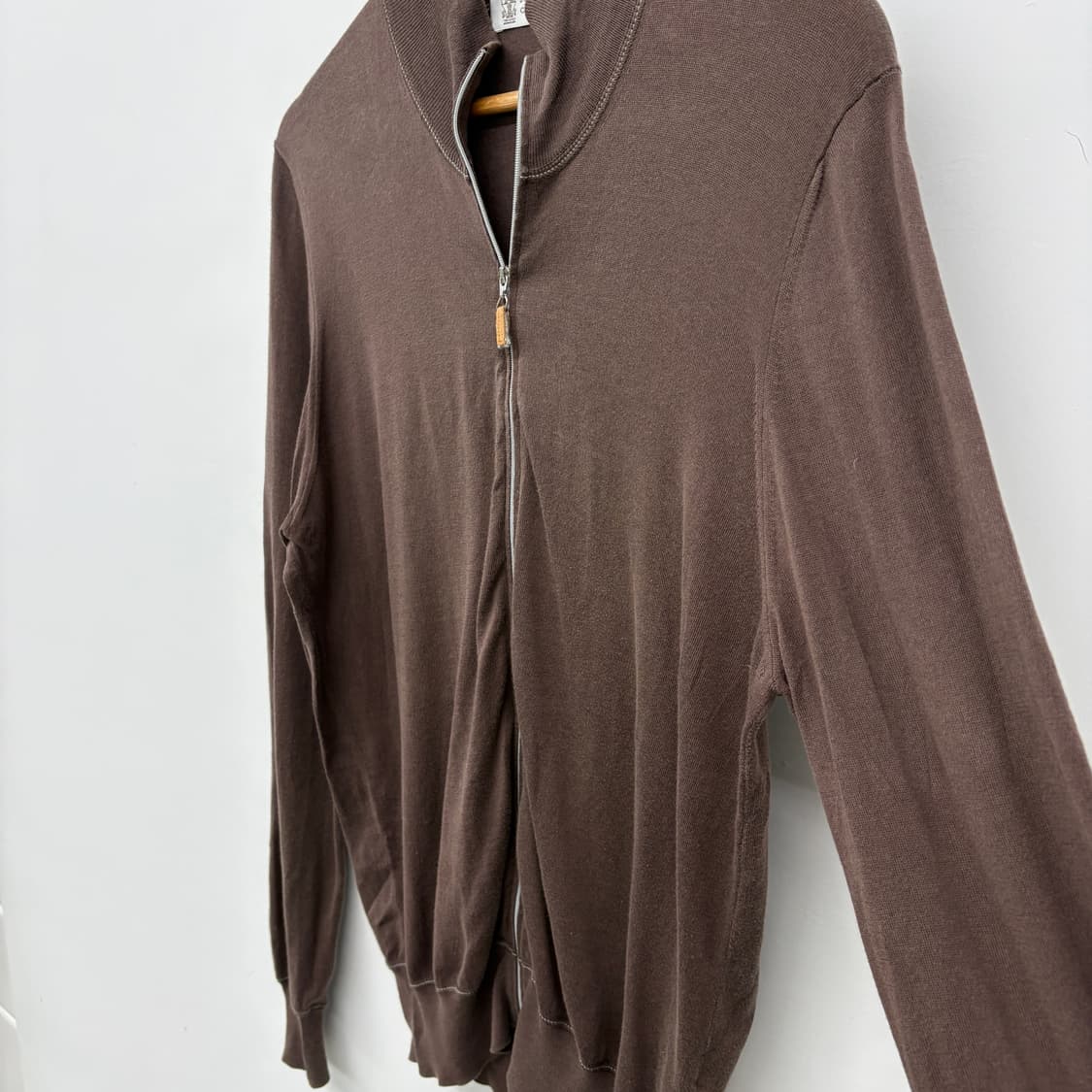 브루넬로 쿠치넬리 브라운 집업 가디건 여성 M 상품이미지5