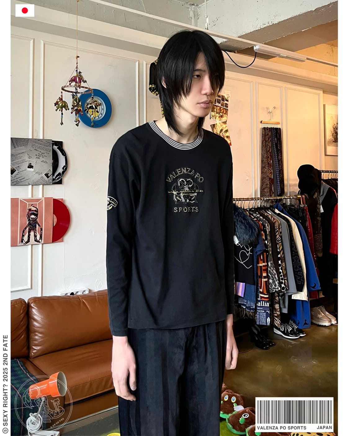 1980-90s VALENZA PO SPORTS Long-Sleeve 상품이미지1