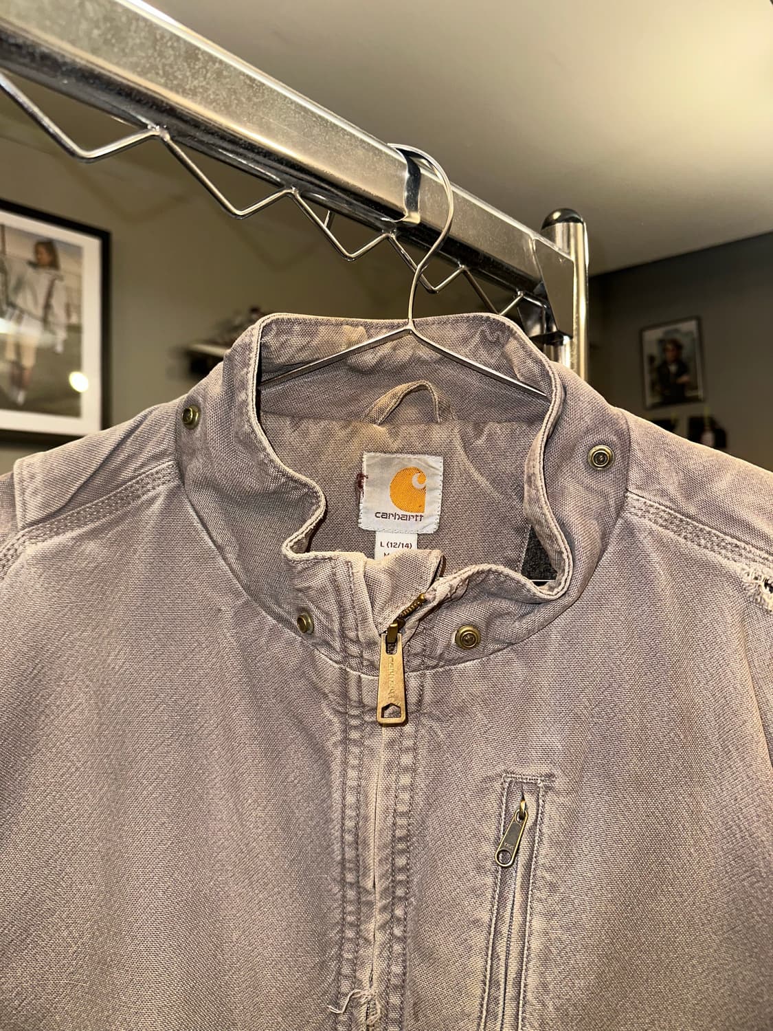 Carhartt canvas distressed work bomber  상품이미지4