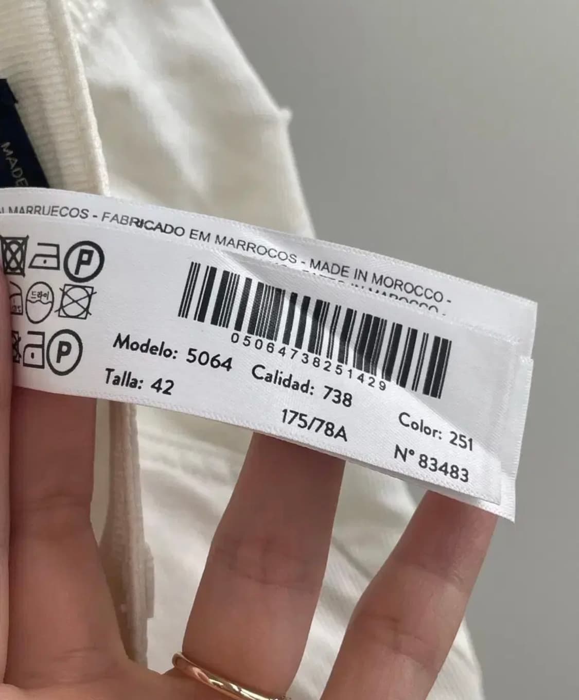 새상품))마시모두띠 화이트 리오셀 린넨 혼방 팬츠 (42사이즈/32-33 상품이미지9