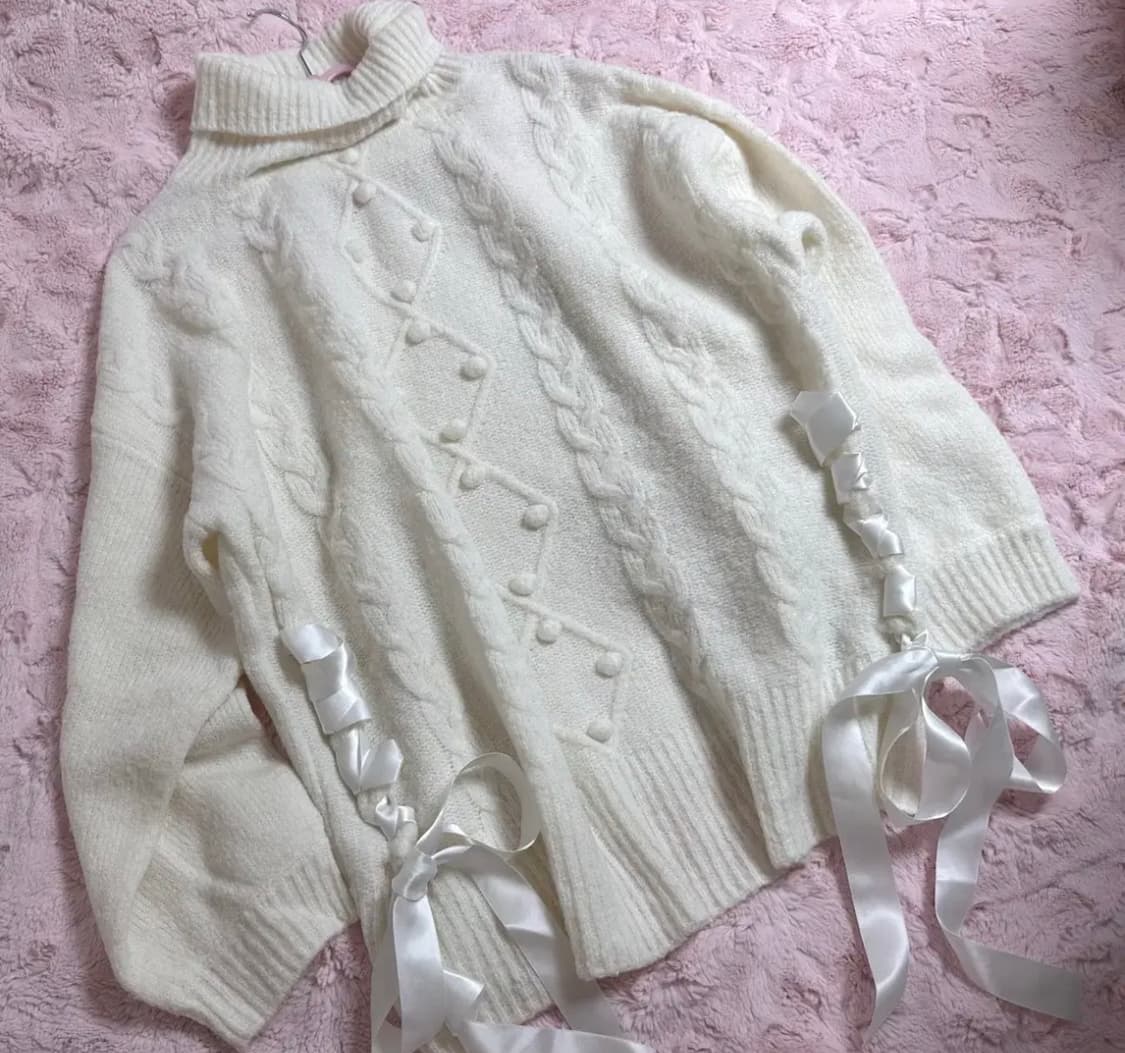 앙크루즈 니트 양산형 지뢰계 양지뢰 리즈리사 달천깔 히메갸루 상품이미지1