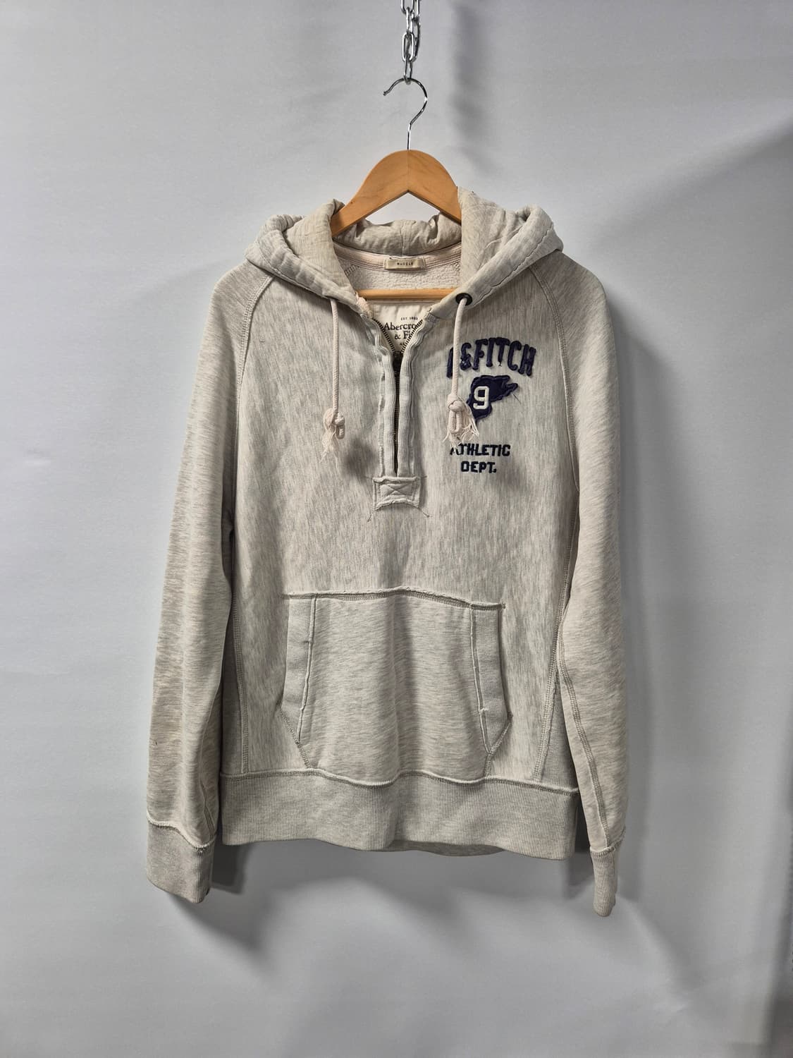 아베크롬비 Y2K 대장급 멜란지그레이 반집업 후드티(상태A급) 상품이미지1