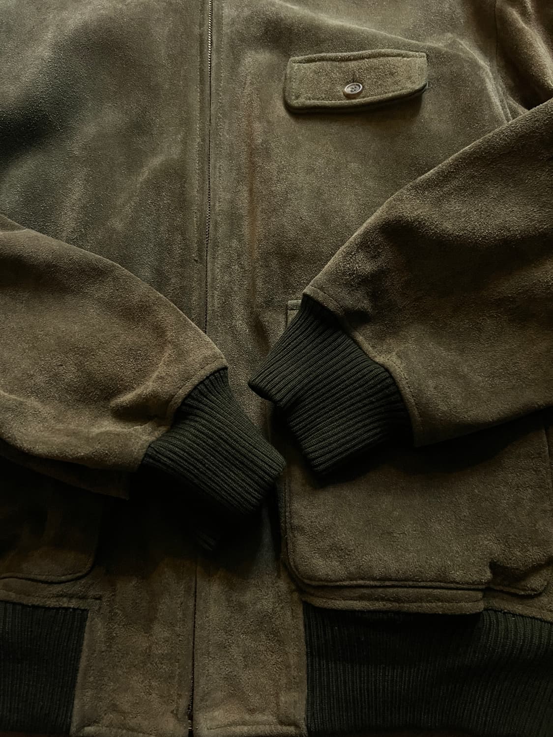 [L]90's 폴로 컨트리 체크 라이닝 리얼 스웨이드 플라이트 자켓 상품이미지6