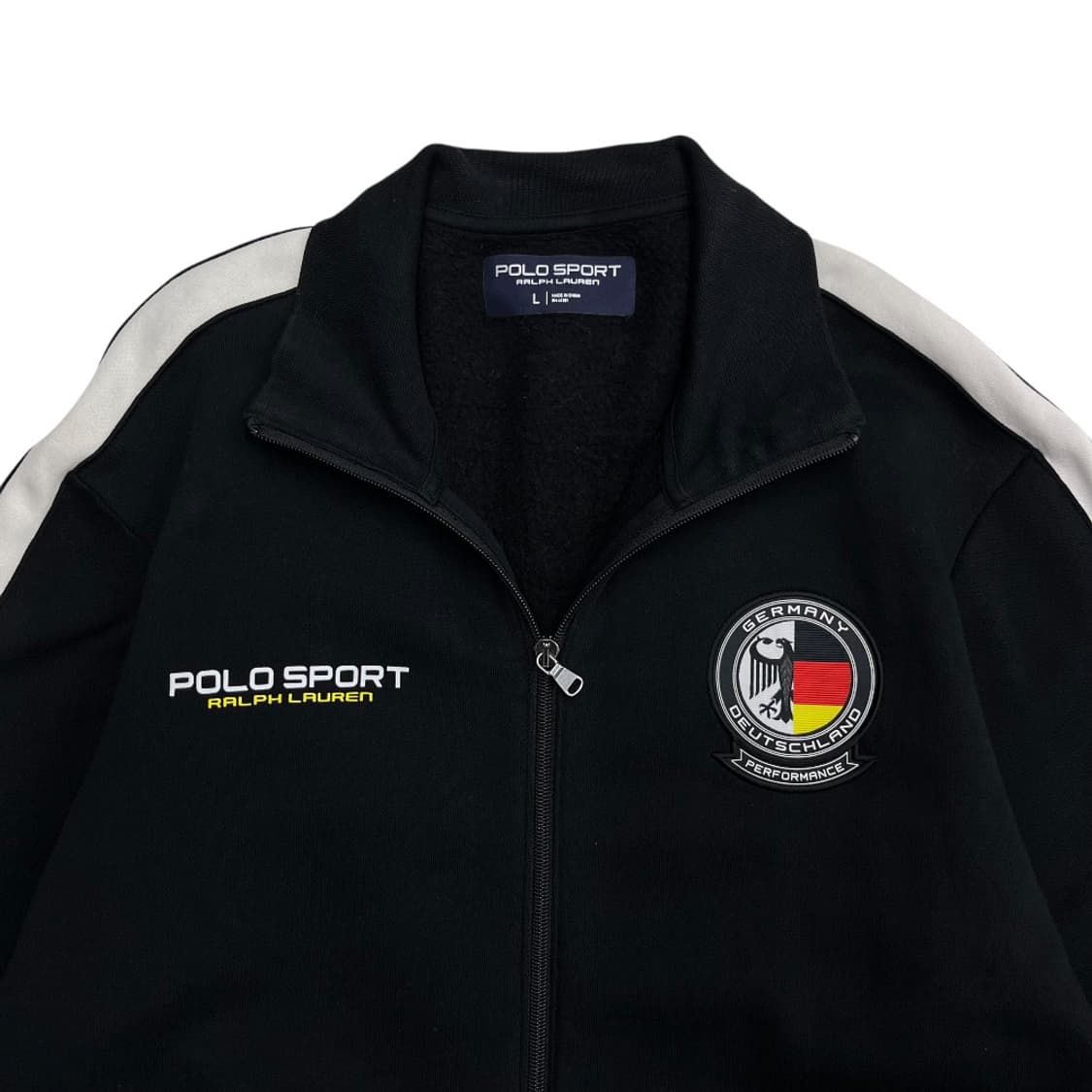 폴로 랄프로렌 germany 화이트라인 블랙 집업 L 상품이미지4