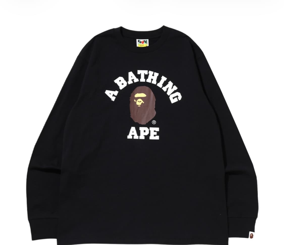 베이프 컬리지 롱슬리브 상품이미지1