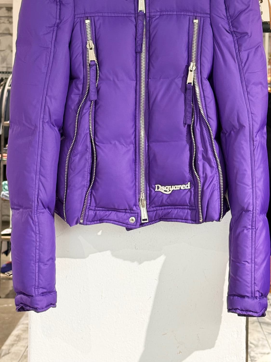 디스퀘어드2 퍼플 바이커 다운 푸퍼 자켓 상품이미지5