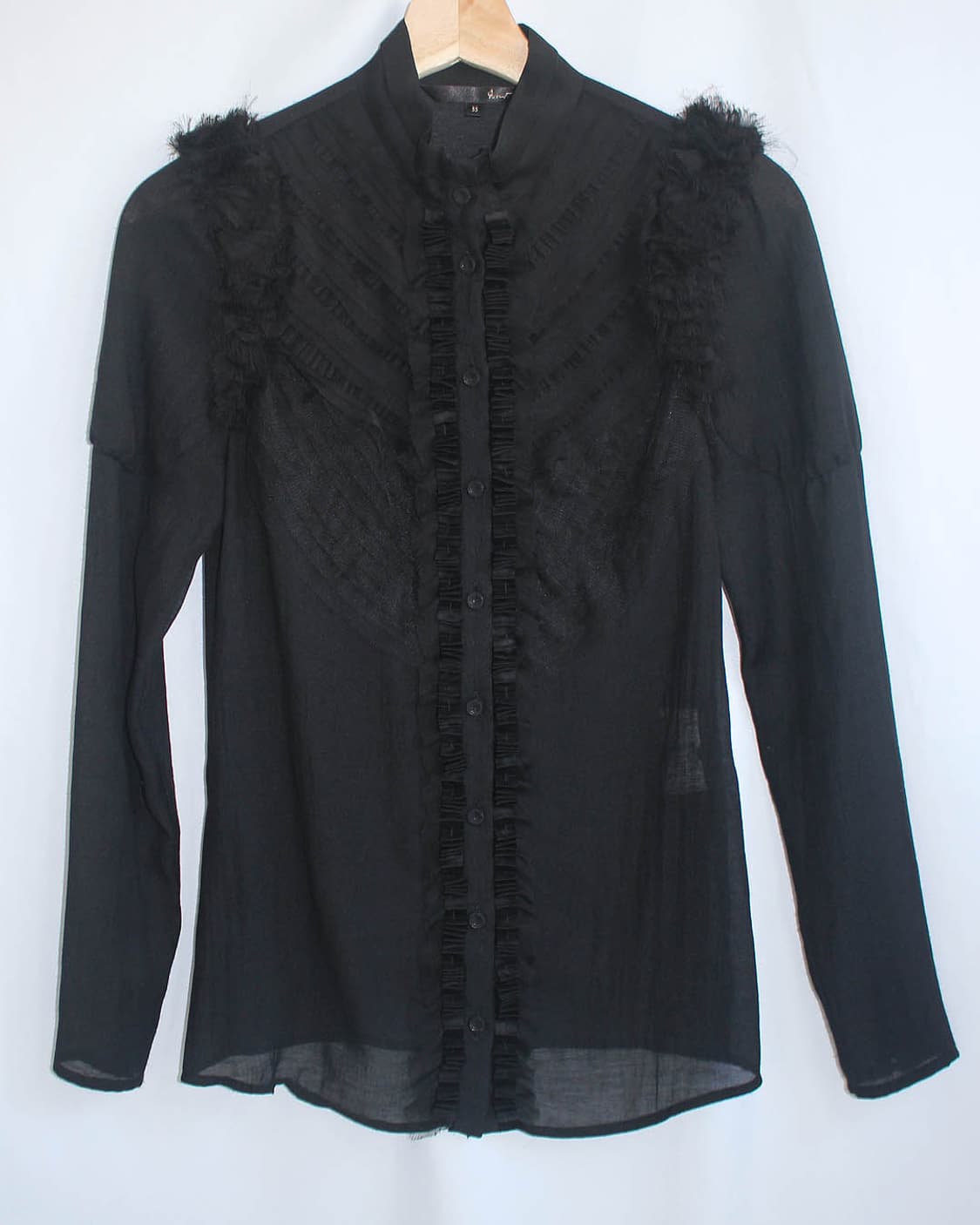 Feather frill layered gothic puff blouse 상품이미지6