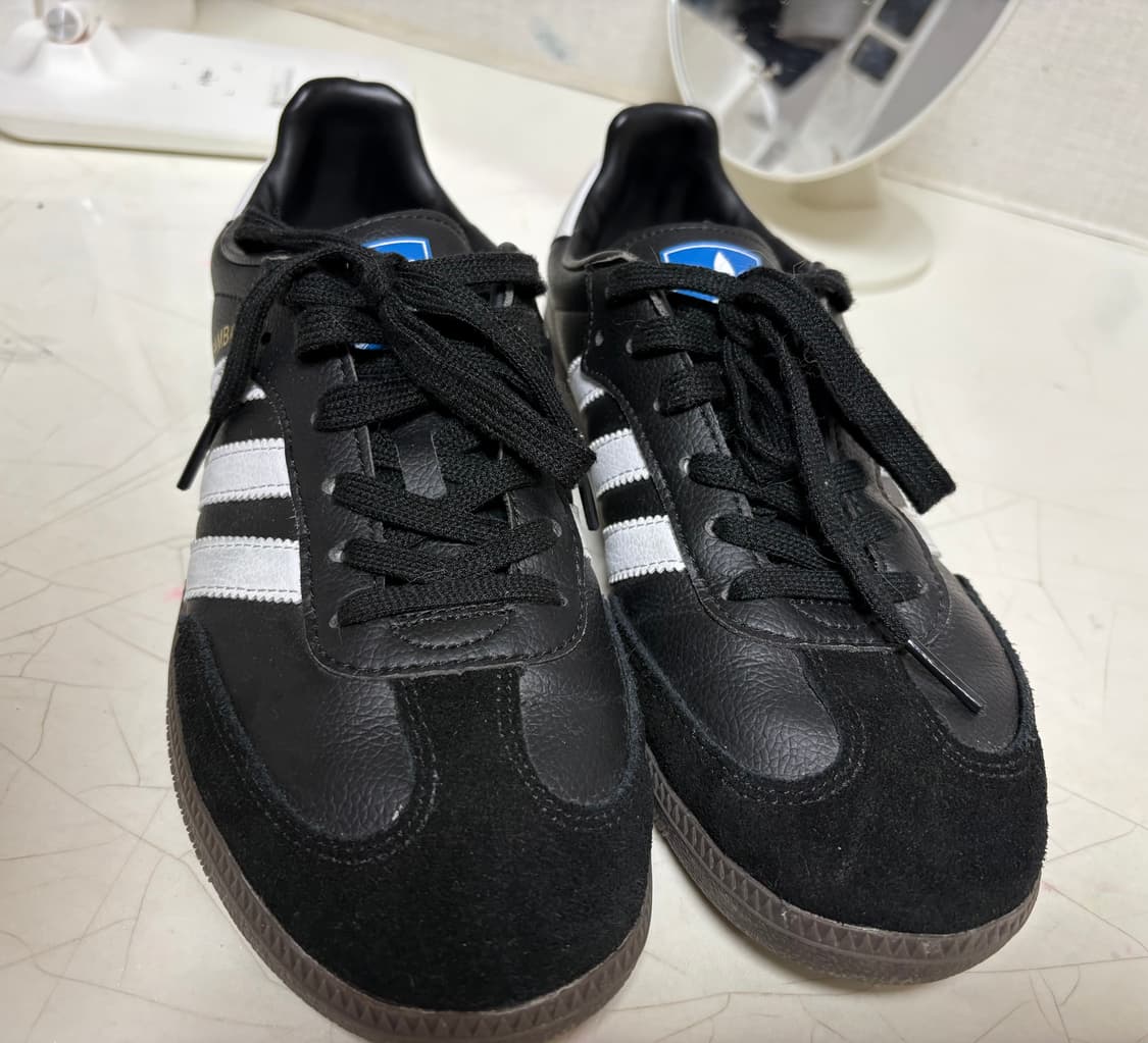 아디다스 공용 스니커즈 삼바 OG 블랙 화이트 검 상품이미지3