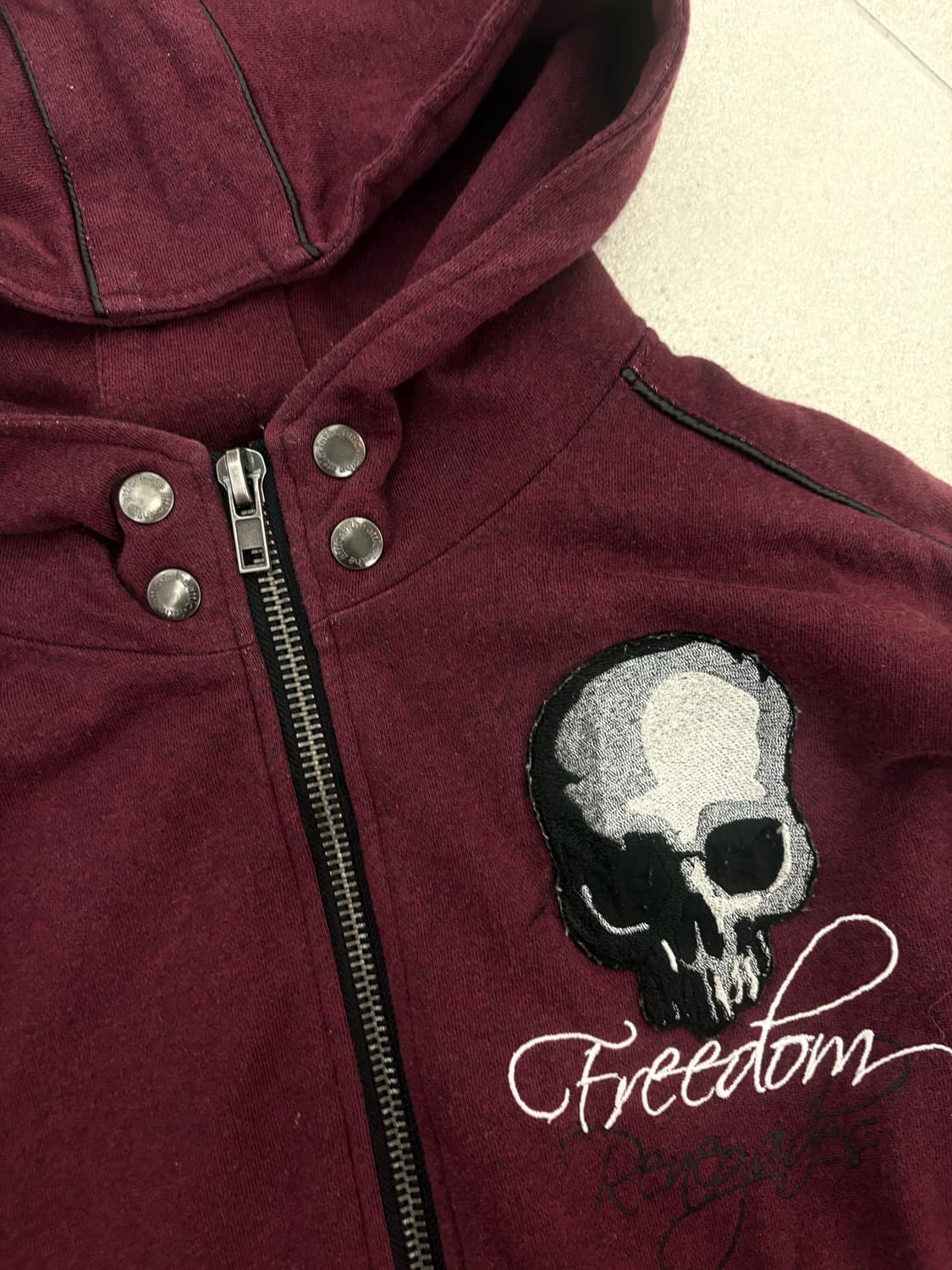 스컬 y2k 후드집업 상품이미지2