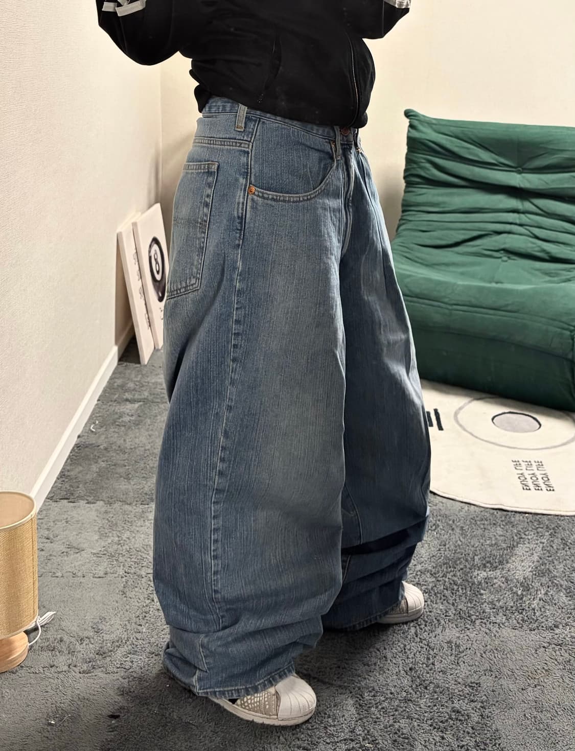 90s GUESS 데님 와이드팬츠 상품이미지3