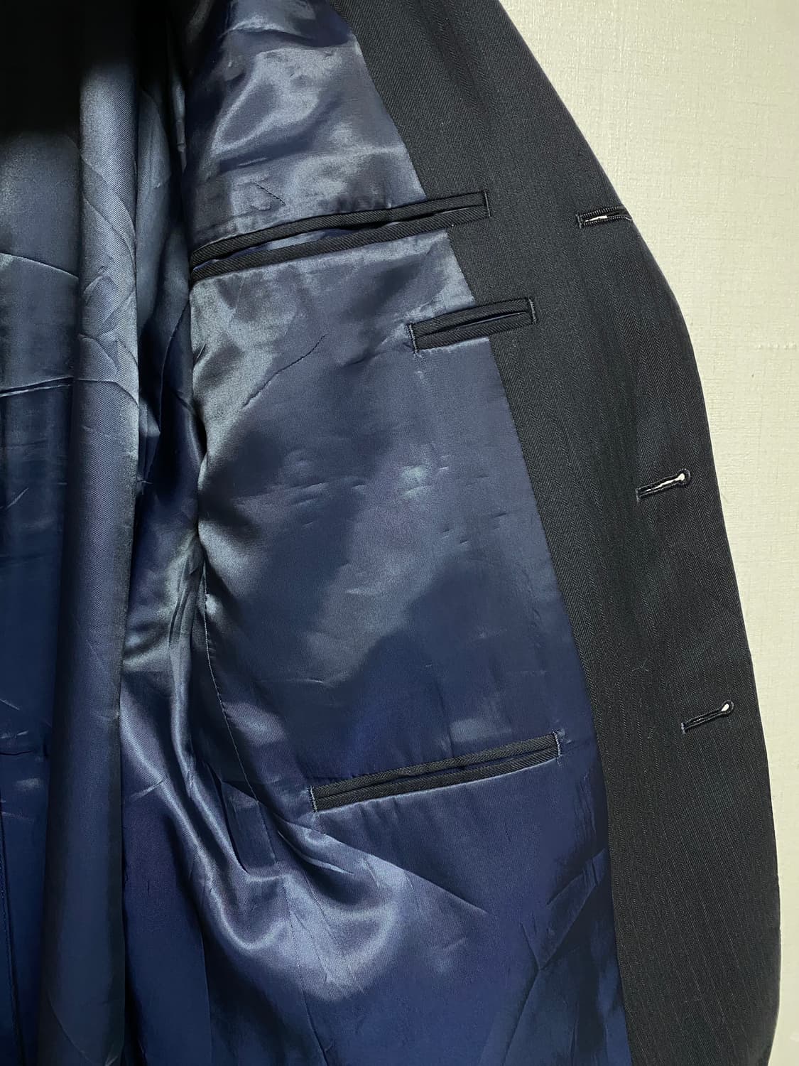 제이프레스 울 싱글 3-roll-2 트윌 블레이저 자켓 다크 네이비 상품이미지7