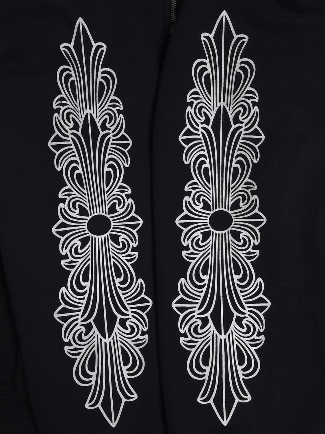 [XXL] 크롬하츠 홀스슈 플로랄 헤비웨이트 후드집업 블랙 상품이미지5