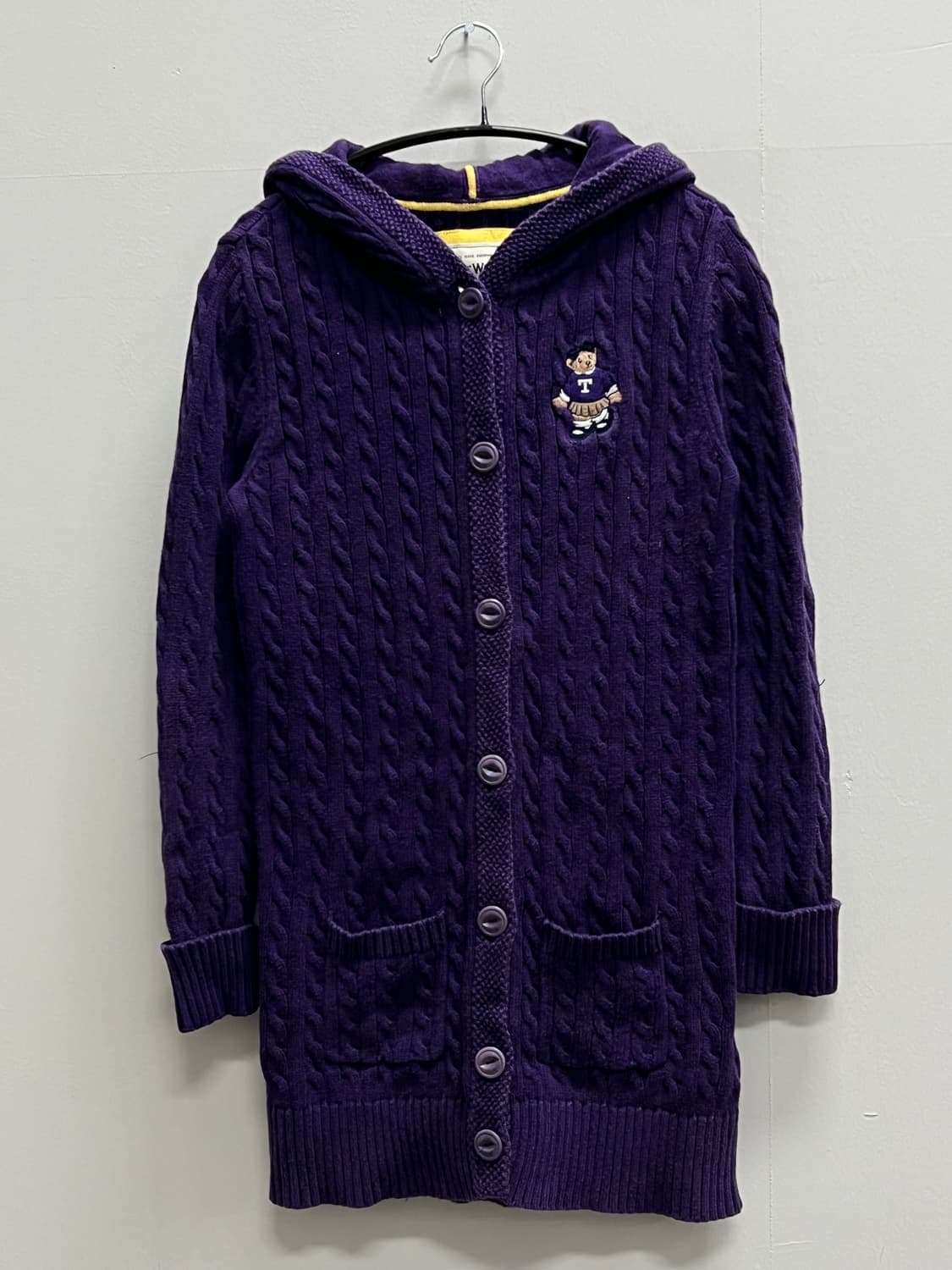 (FL) 티니위니 꽈배기 케이블 니트 원피스 가디건 상품이미지2