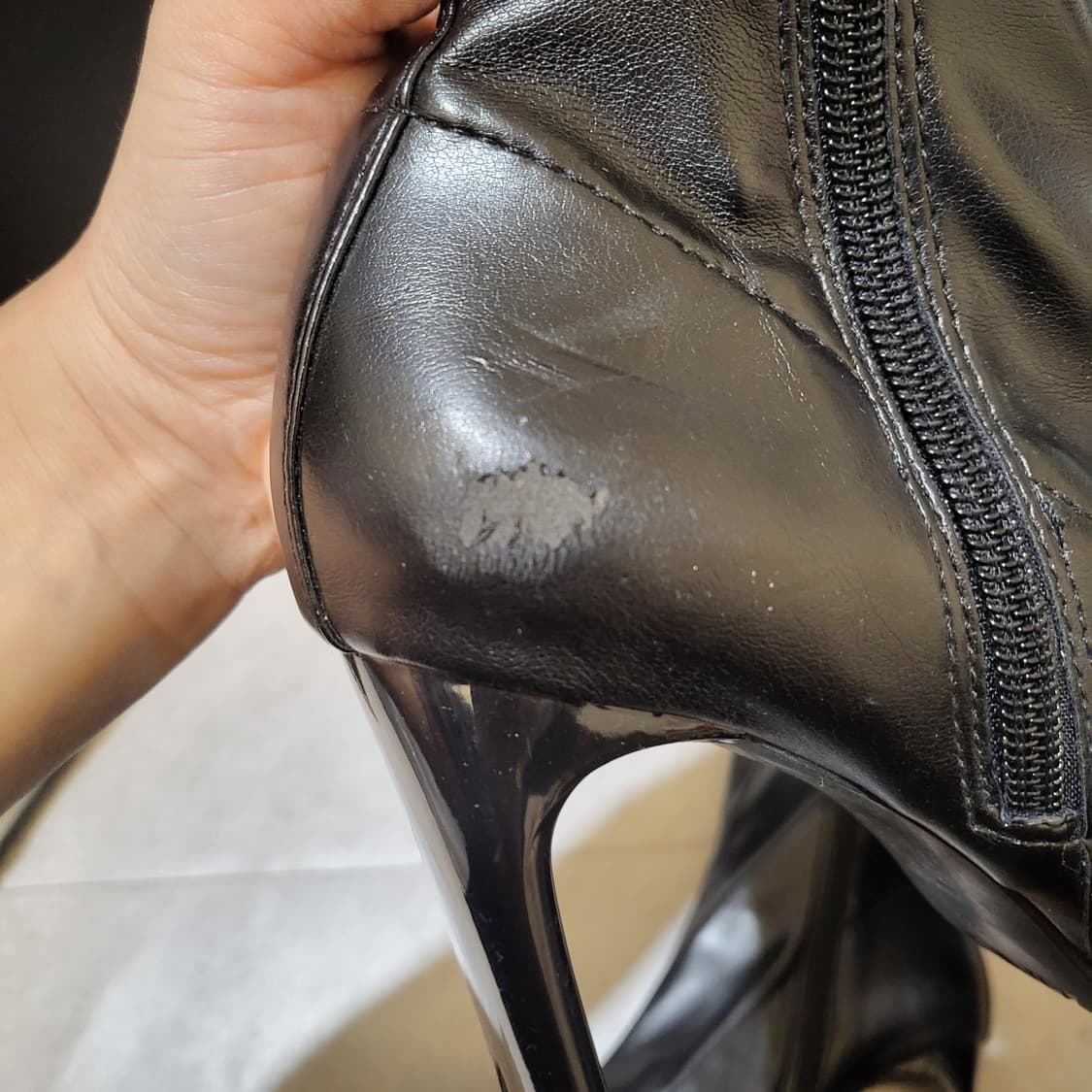 자라 블랙 앵클 부츠 힐 상품이미지4