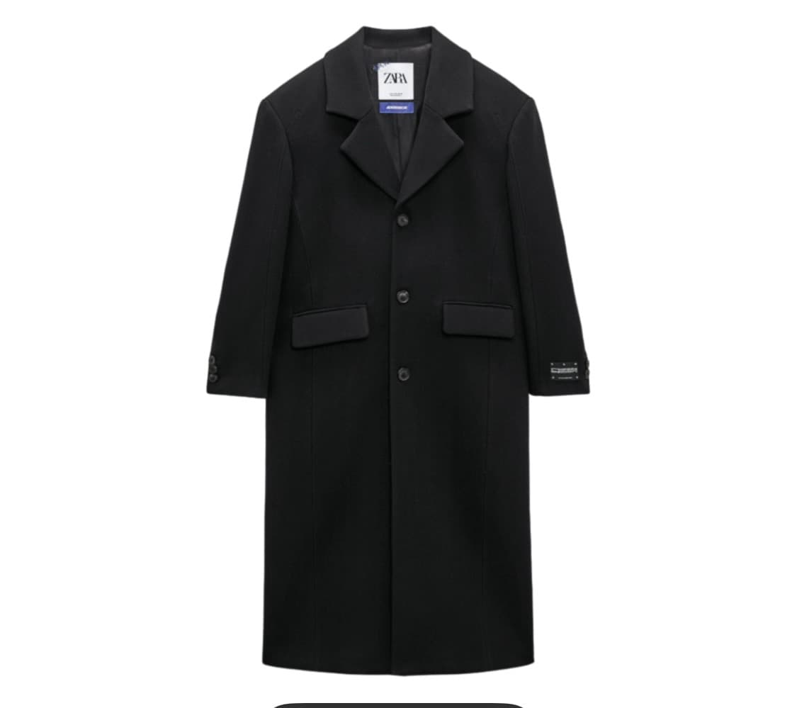 자라 x 아더에러 울 블렌드 오버사이즈 코트 블랙 상품이미지1