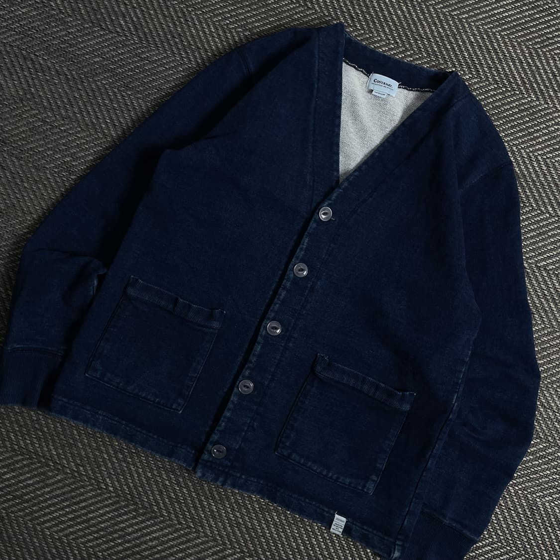 커버낫 인디고 스웨트 코튼 가디건y 3855 상품이미지1